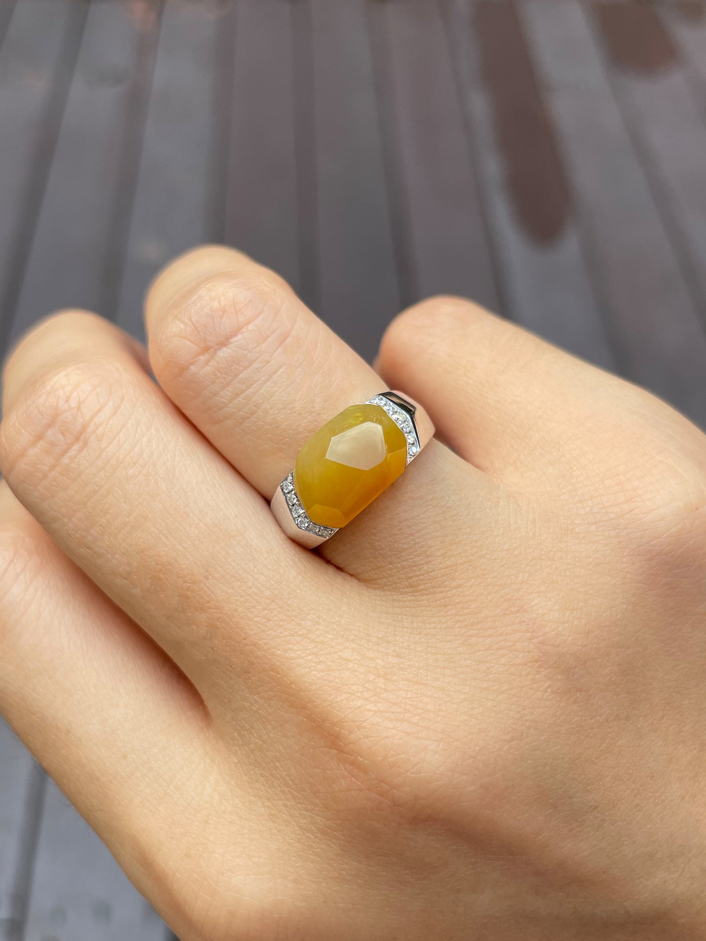 Yellow Jadeite Ring (NJR006)
