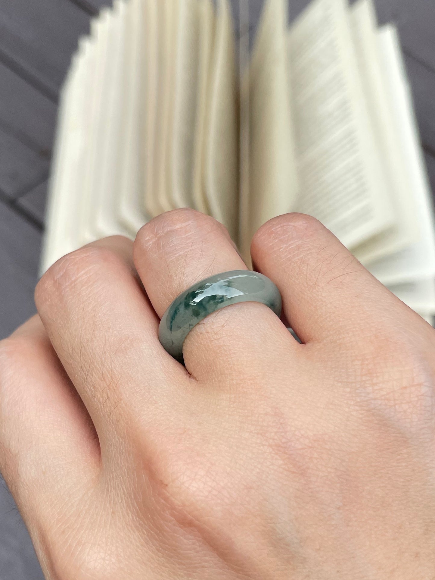 Jadeite Abacus Ring | HK 13.5 (NJR007)