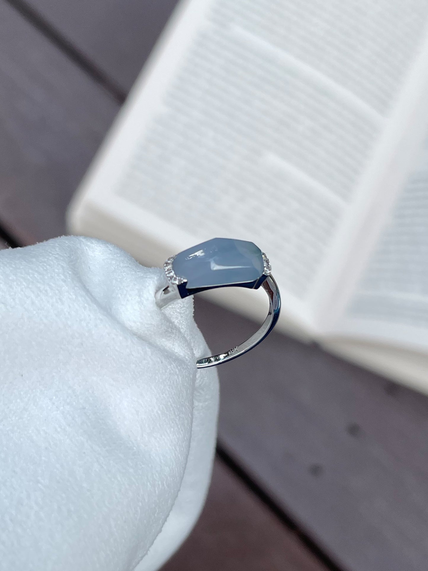 Bluish Lavender Jadeite Ring (NJR013)