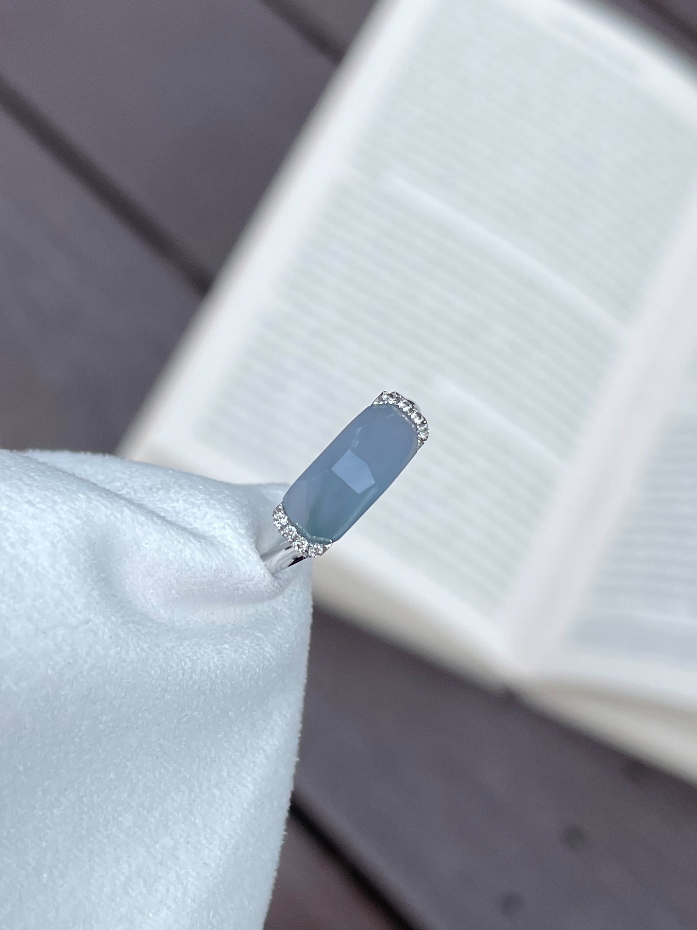 Bluish Lavender Jadeite Ring (NJR013)