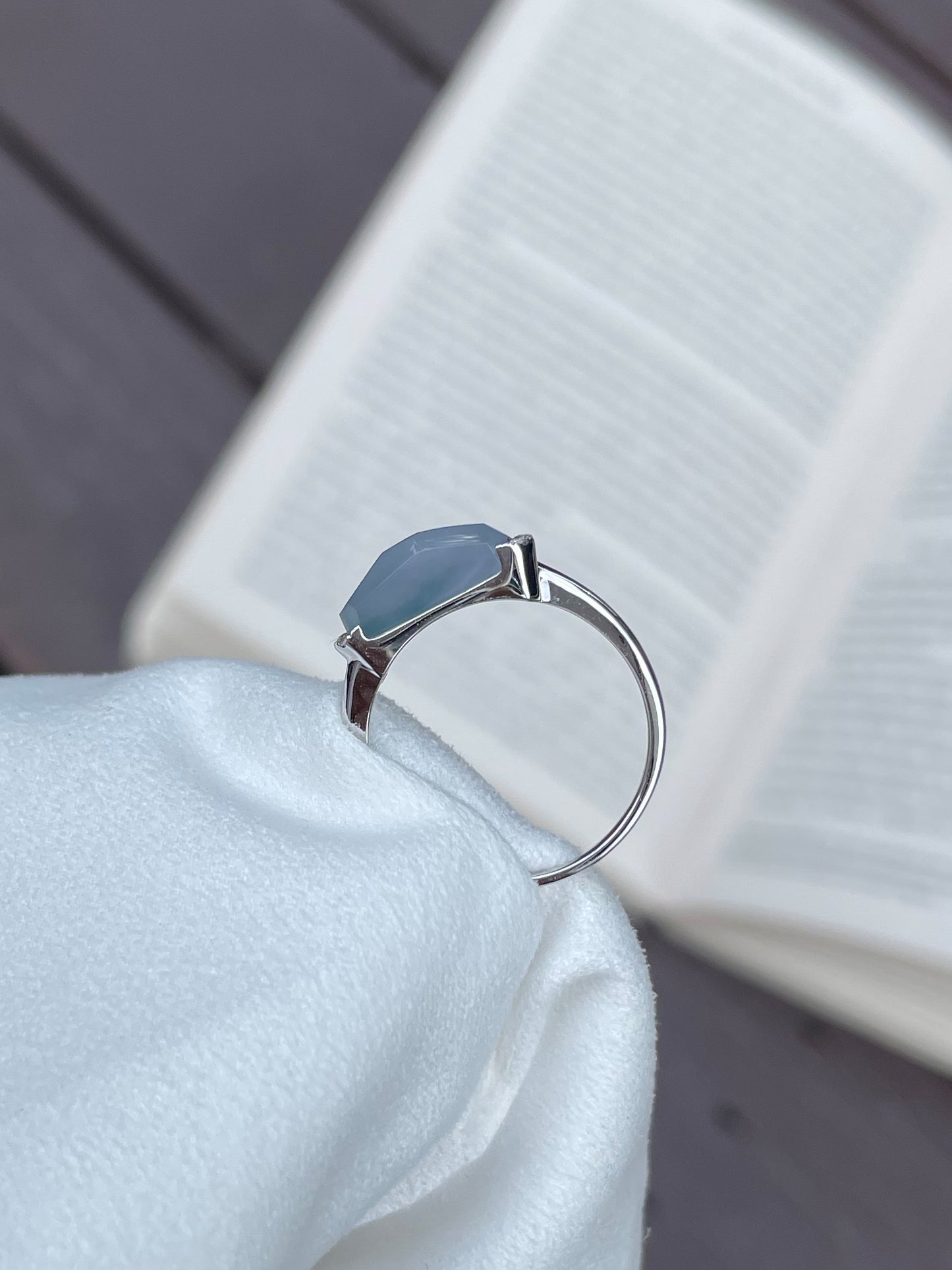 Bluish Lavender Jadeite Ring (NJR013)