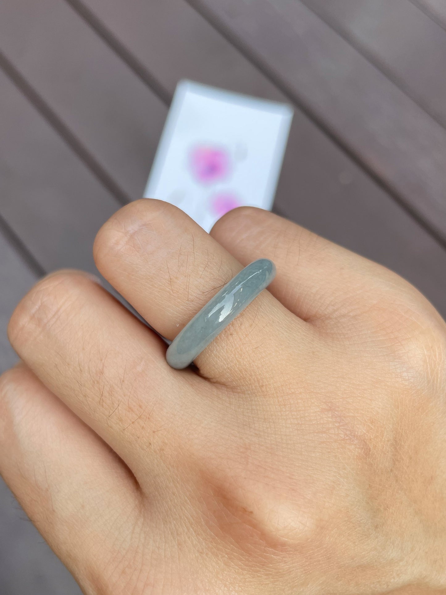Icy Blue Jadeite Abacus Ring | HK 16 (NJR025)