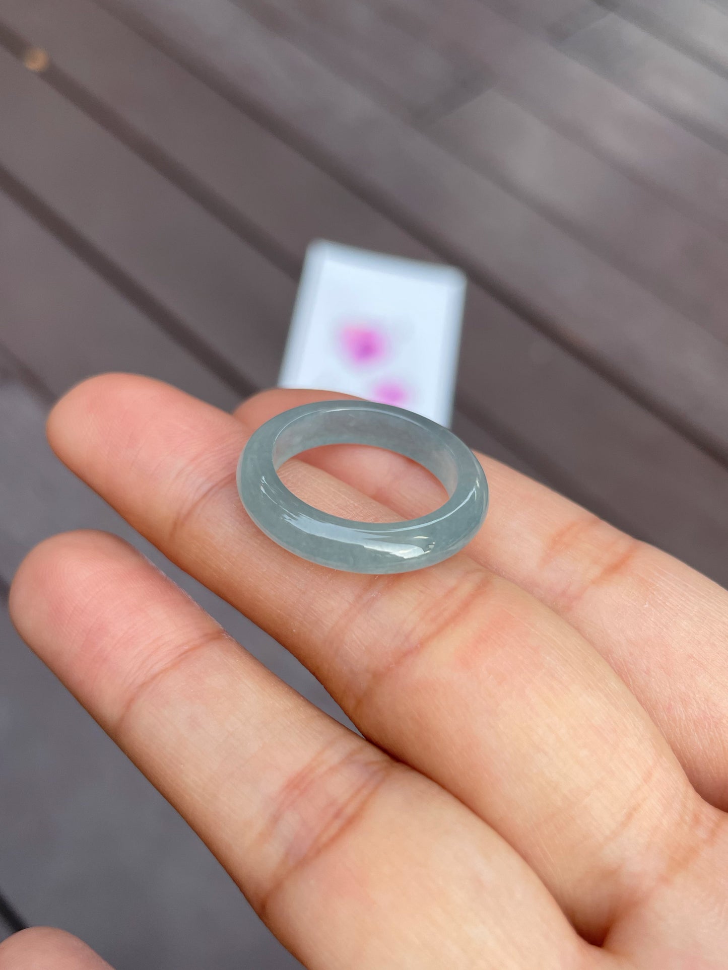 Icy Blue Jadeite Abacus Ring | HK 16 (NJR025)