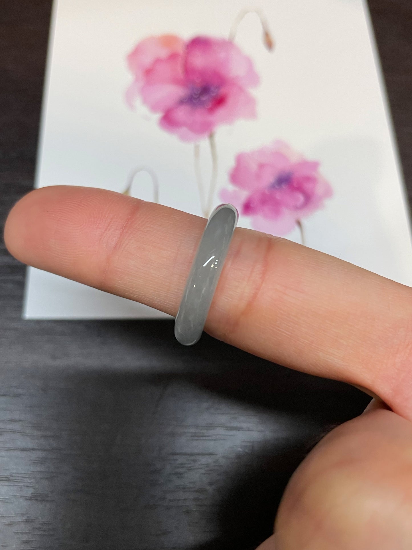 Icy Blue Jadeite Abacus Ring | HK 16 (NJR025)