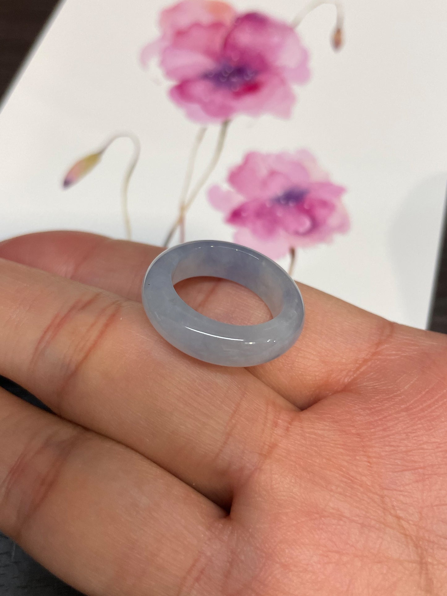 Lavender Jade Abacus Ring | HK 11 (NJR029)