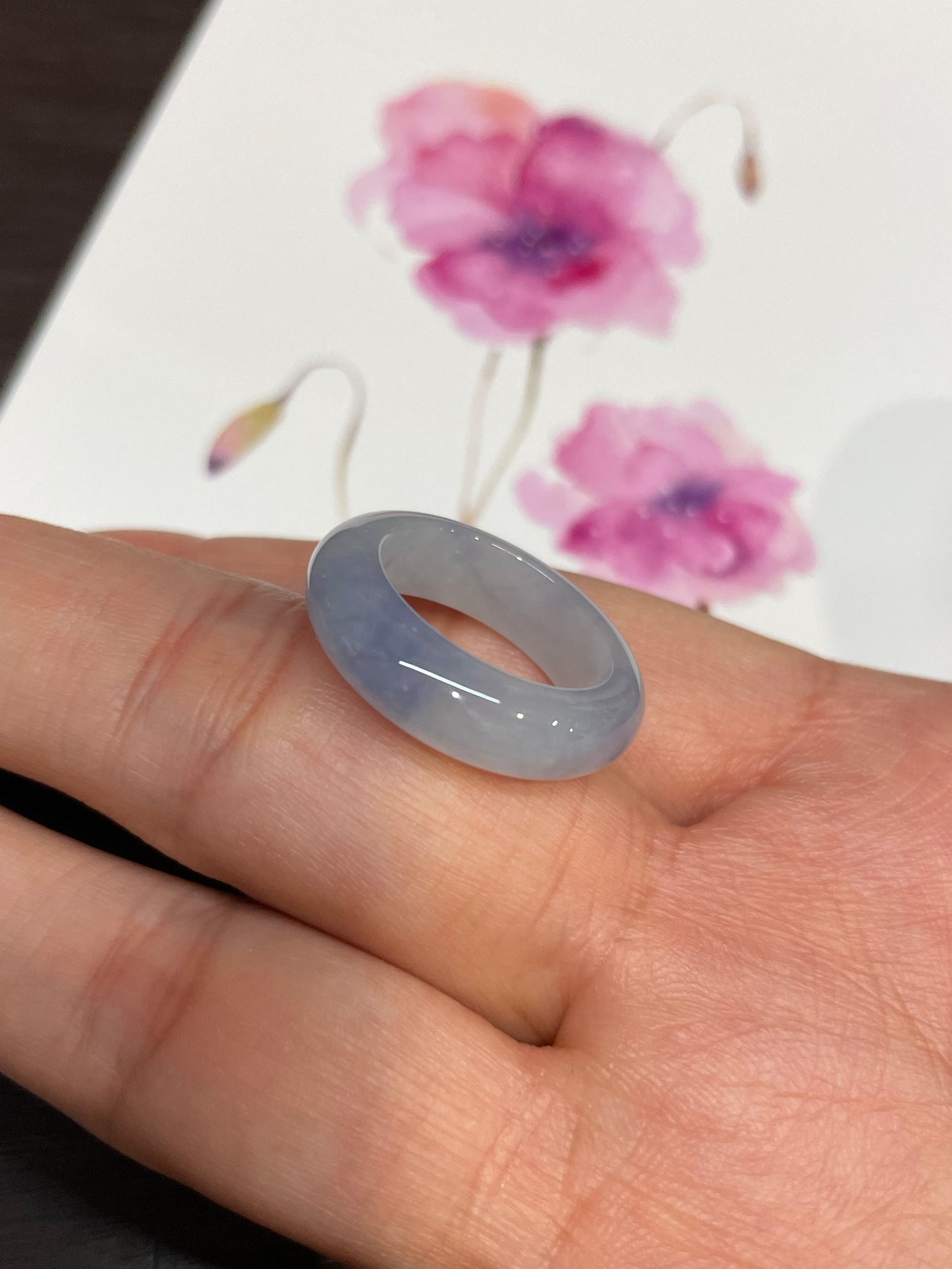 Lavender Jade Abacus Ring | HK 11 (NJR029)