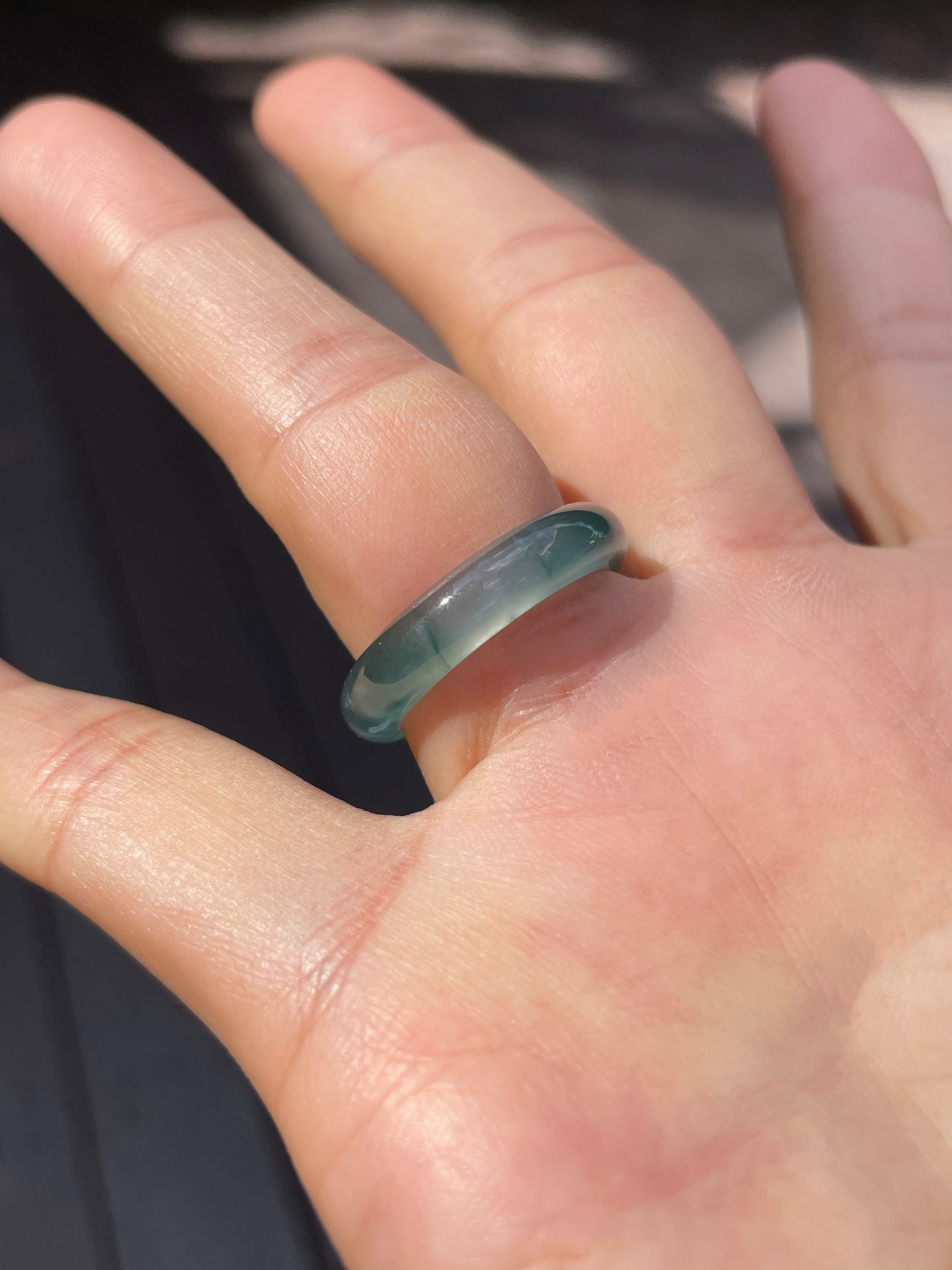 Blue Jade Abacus Ring | HK 19 (NJR064)