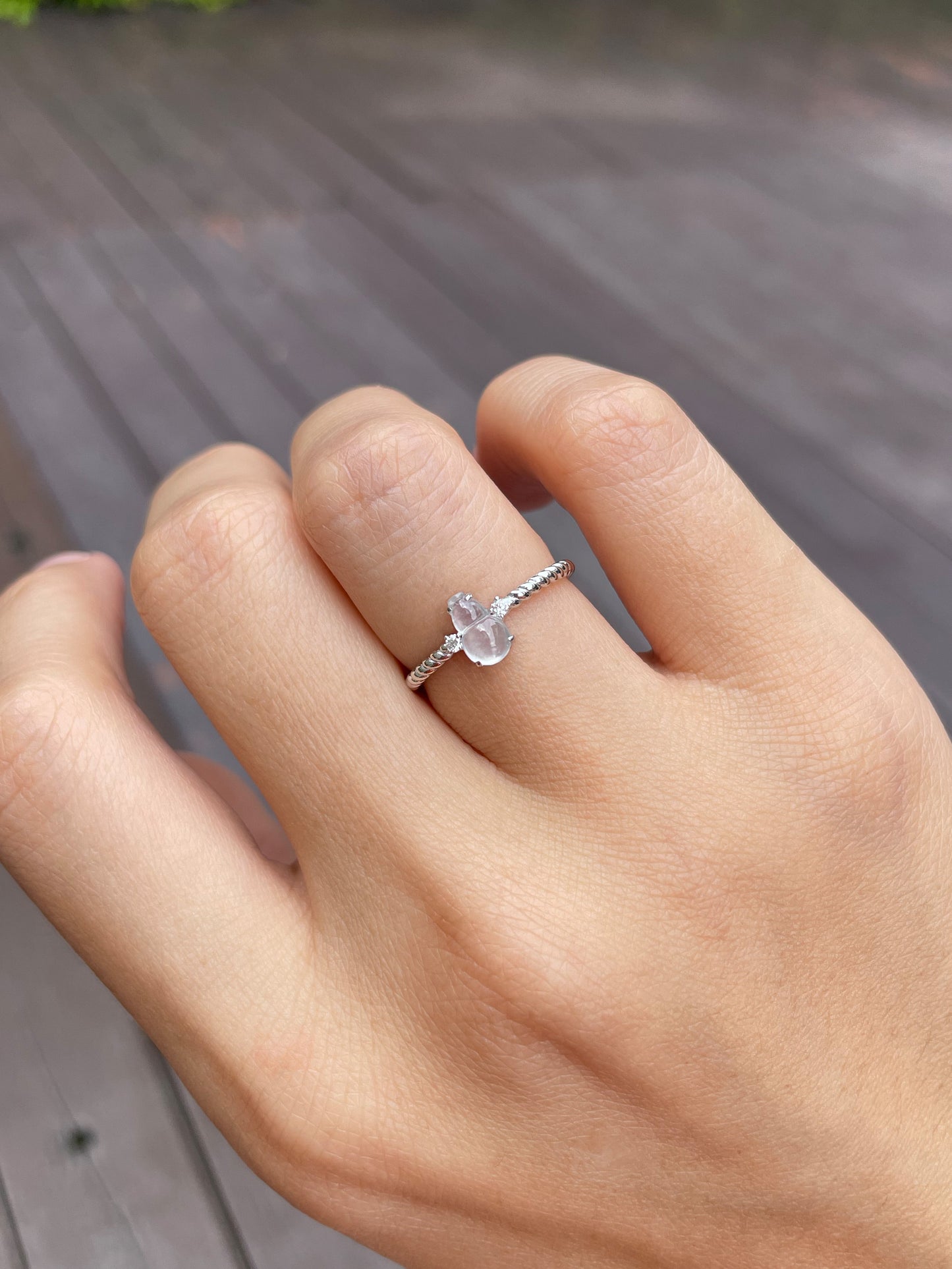 Glassy Jadeite Ring - Hu Lu 葫芦 (NJR066)