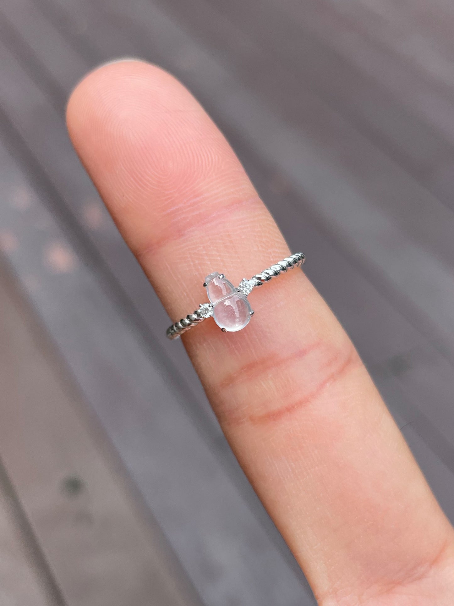 Glassy Jadeite Ring - Hu Lu 葫芦 (NJR066)