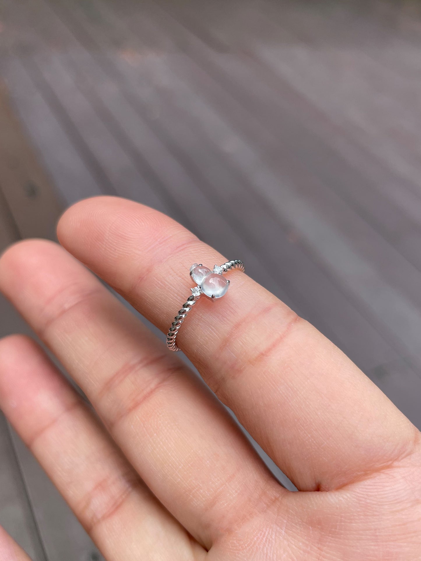 Glassy Jadeite Ring - Hu Lu 葫芦 (NJR066)