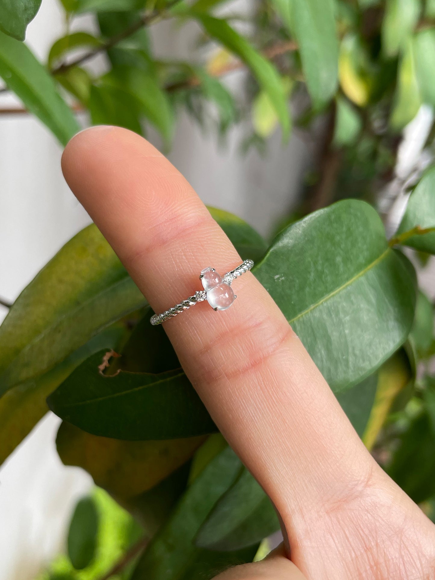 Glassy Jadeite Ring - Hu Lu 葫芦 (NJR066)