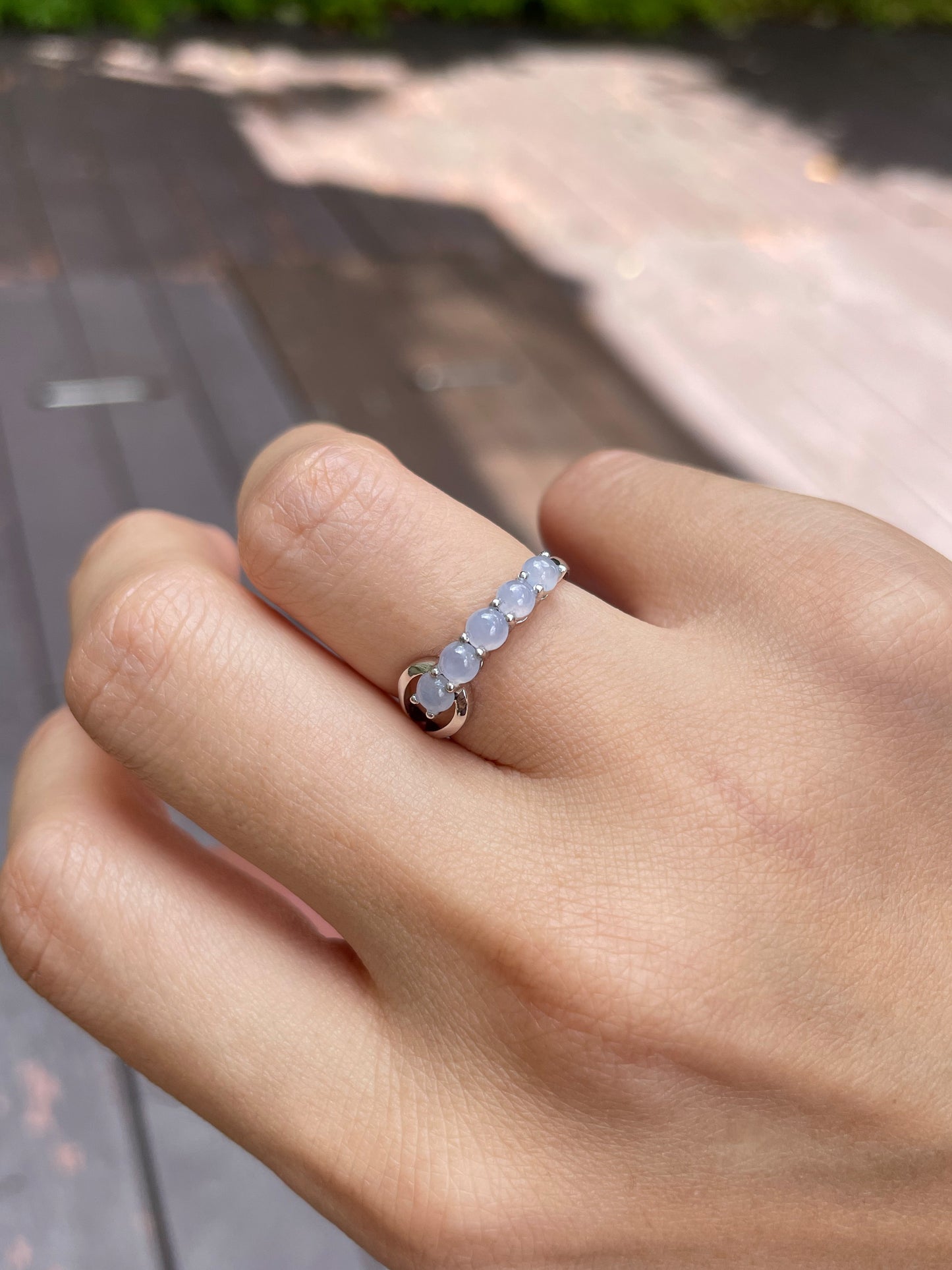 Light Lavender Jadeite Ring - Cabochons (NJR068)