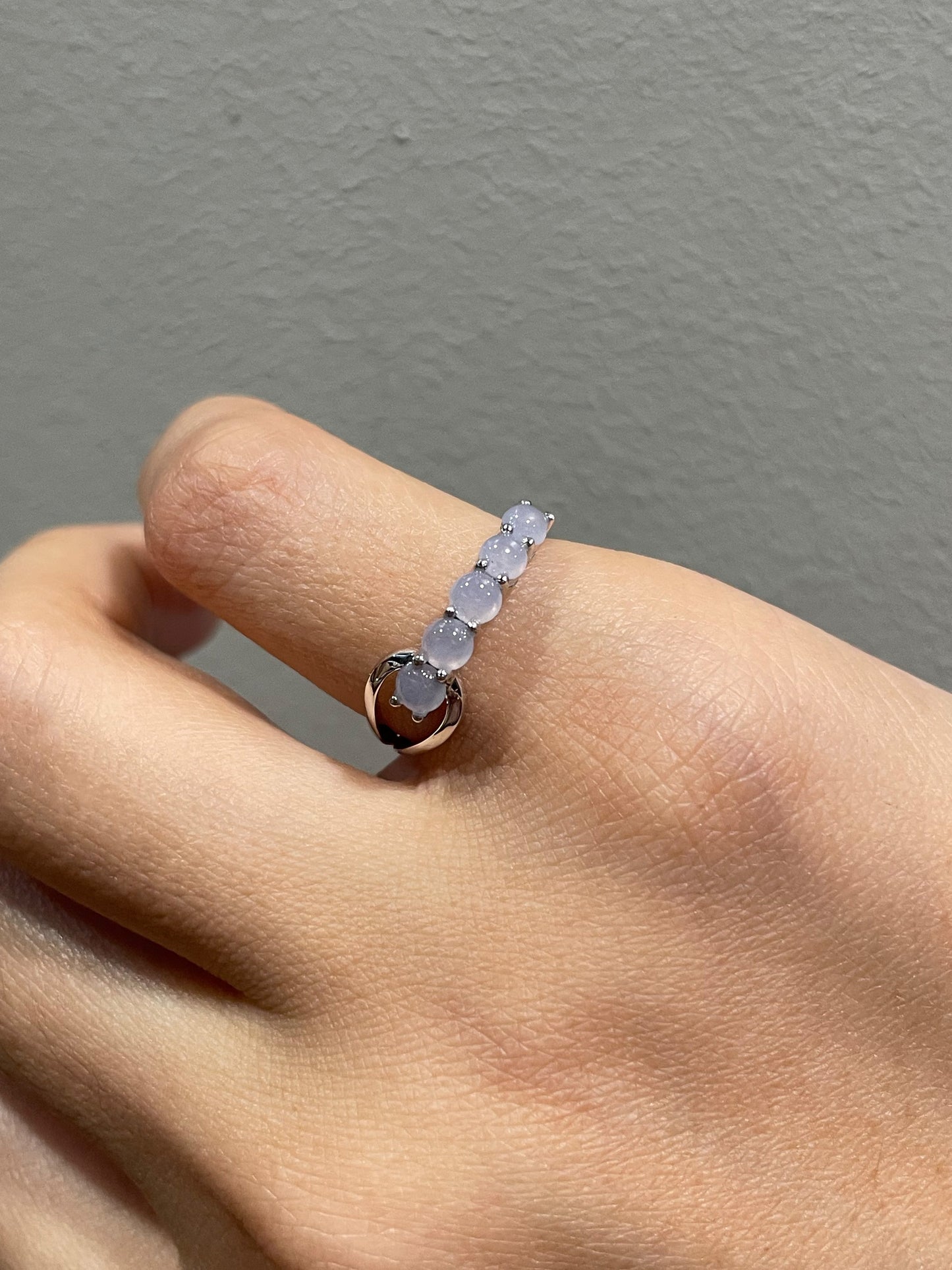 Light Lavender Jadeite Ring - Cabochons (NJR068)