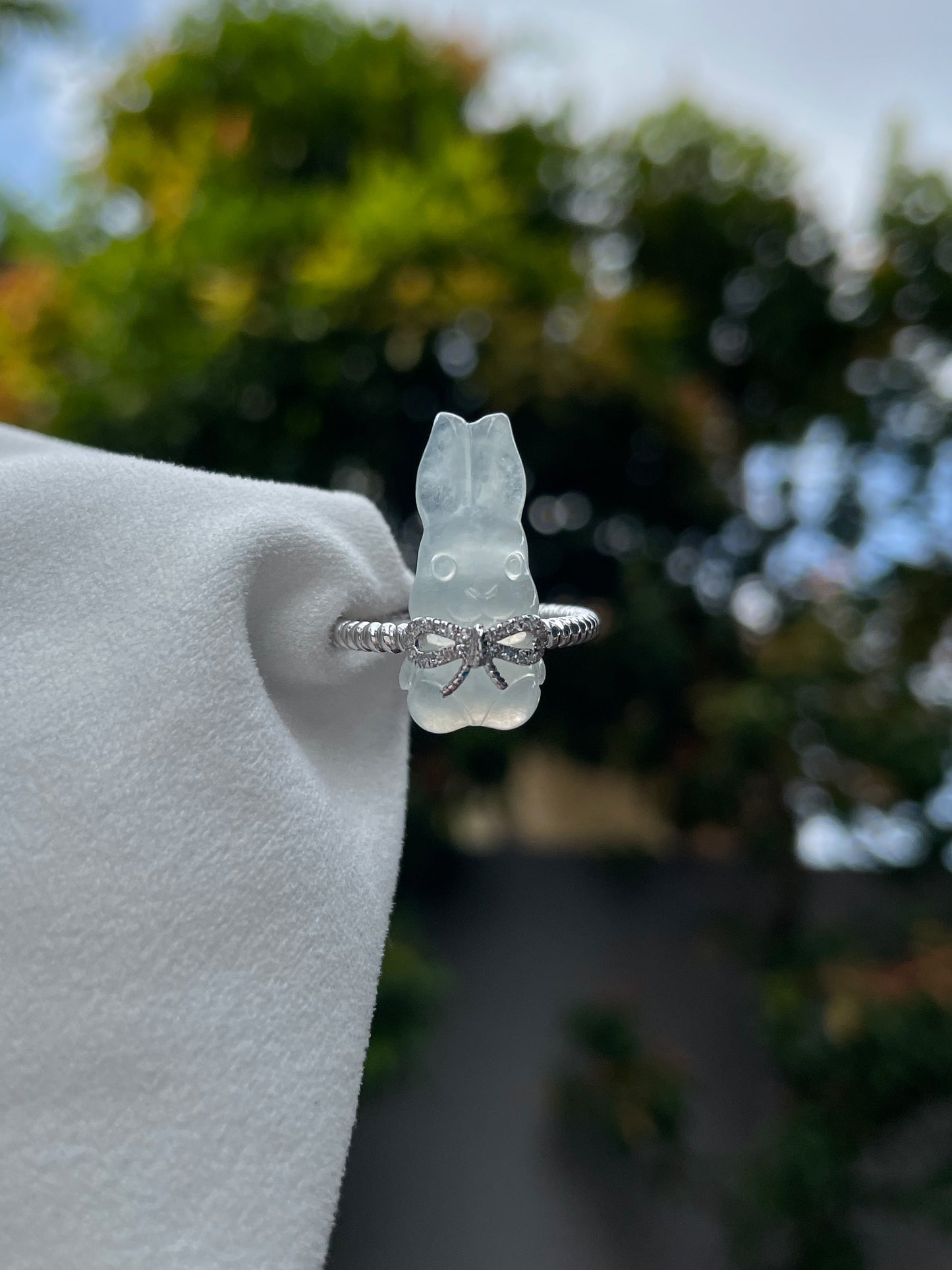 Carved Jade Ring - Rabbit (NJR070)