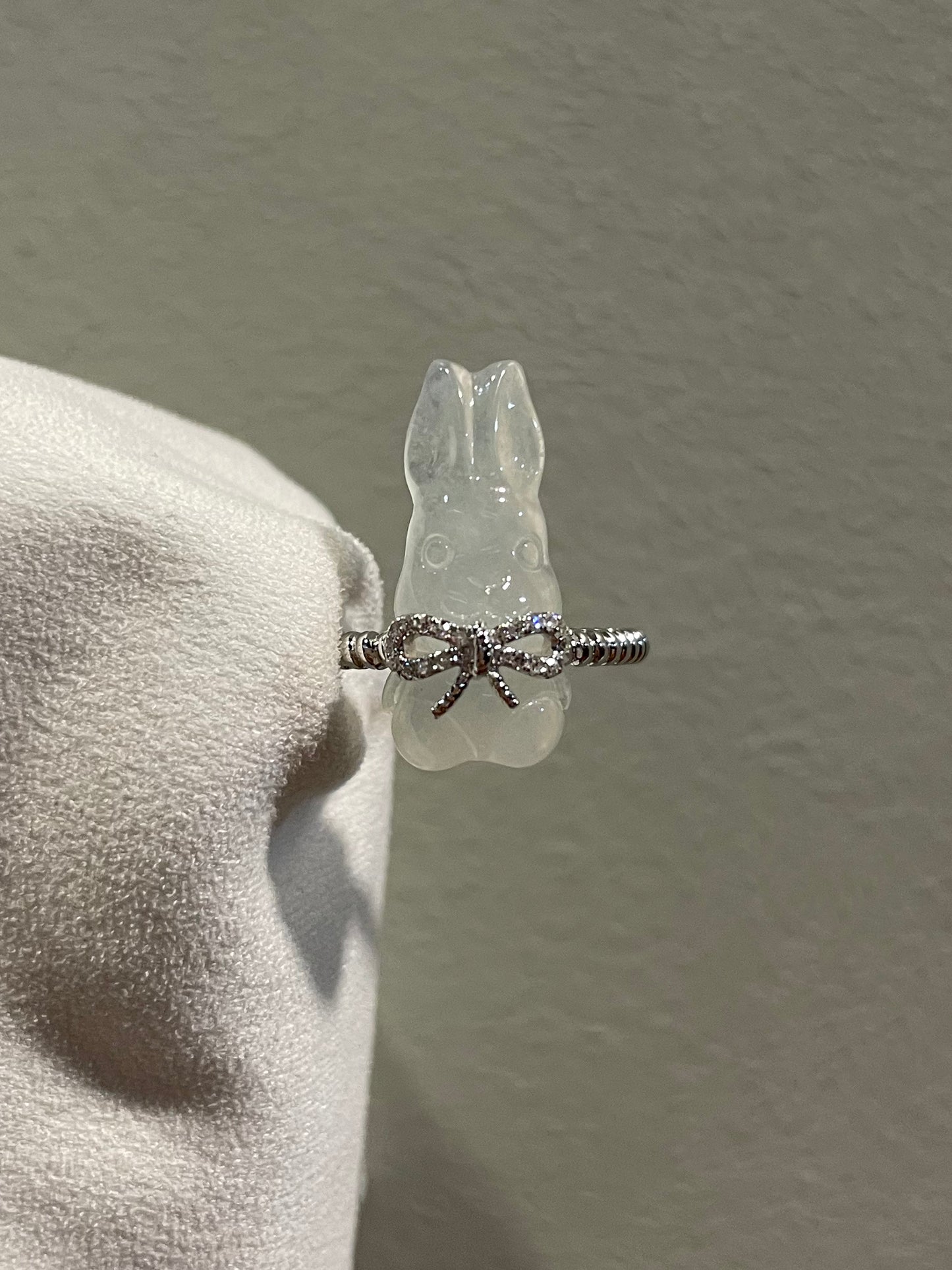 Carved Jade Ring - Rabbit (NJR070)
