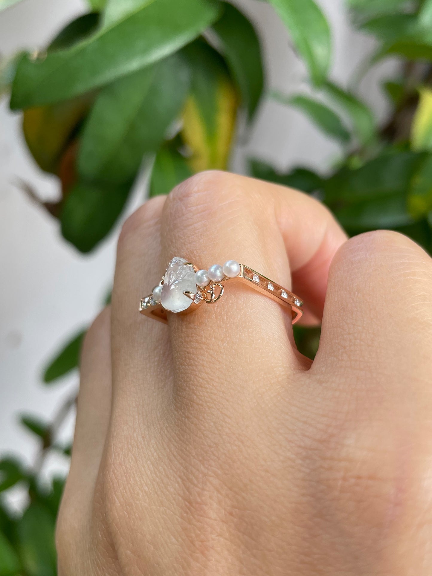 Icy Jade Ring - Three Legged Toad (NJR072)