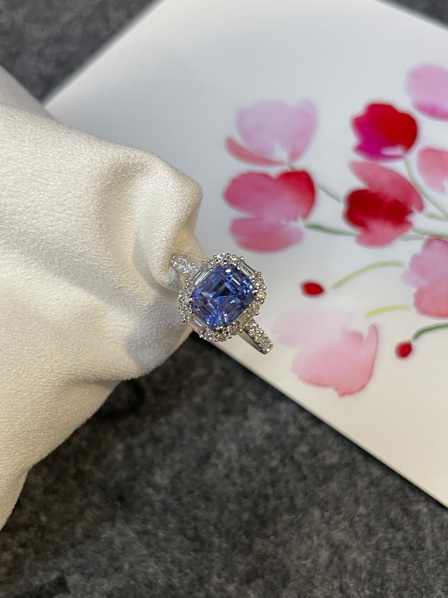Unheated Blue Sapphire Ring - 2.6CT (NJR081)