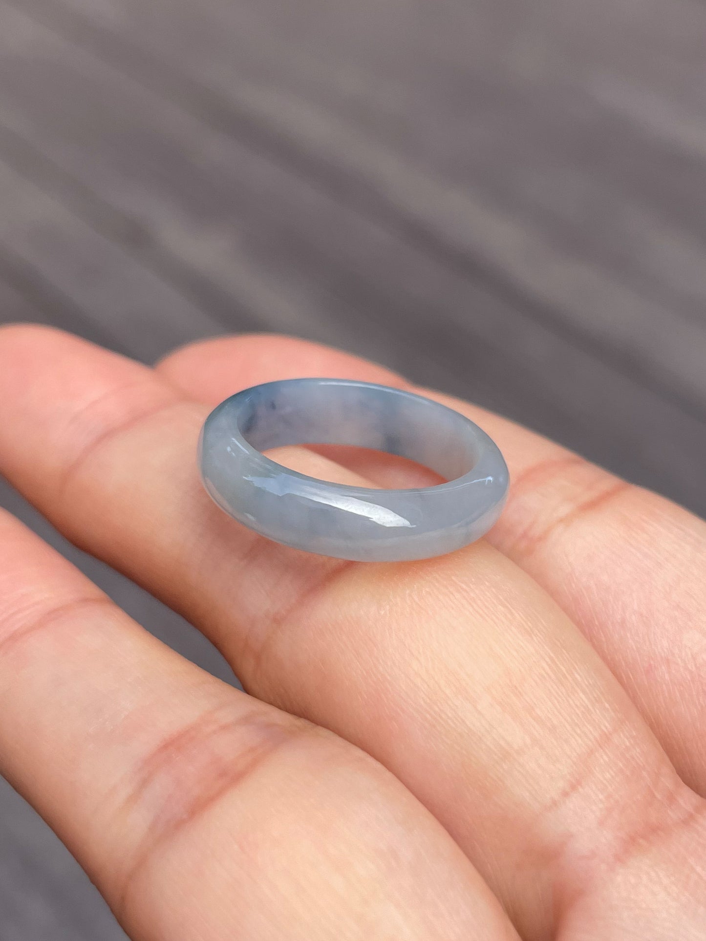 Bluish Lavender Jade Abacus Ring | HK 17 (NJR091)