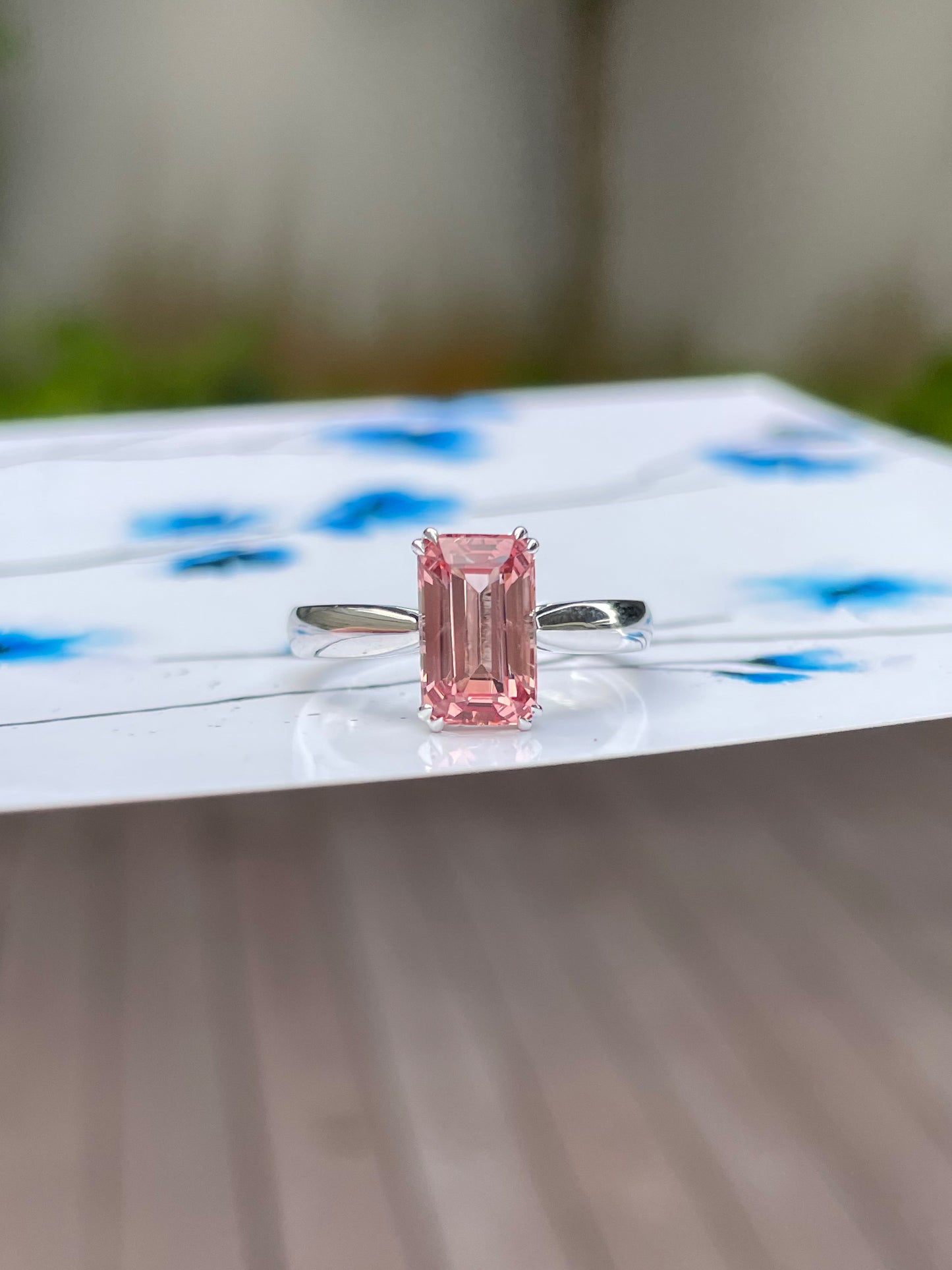Unheated Orangy Pink Spinel Ring - 1.95CT (NJR055)