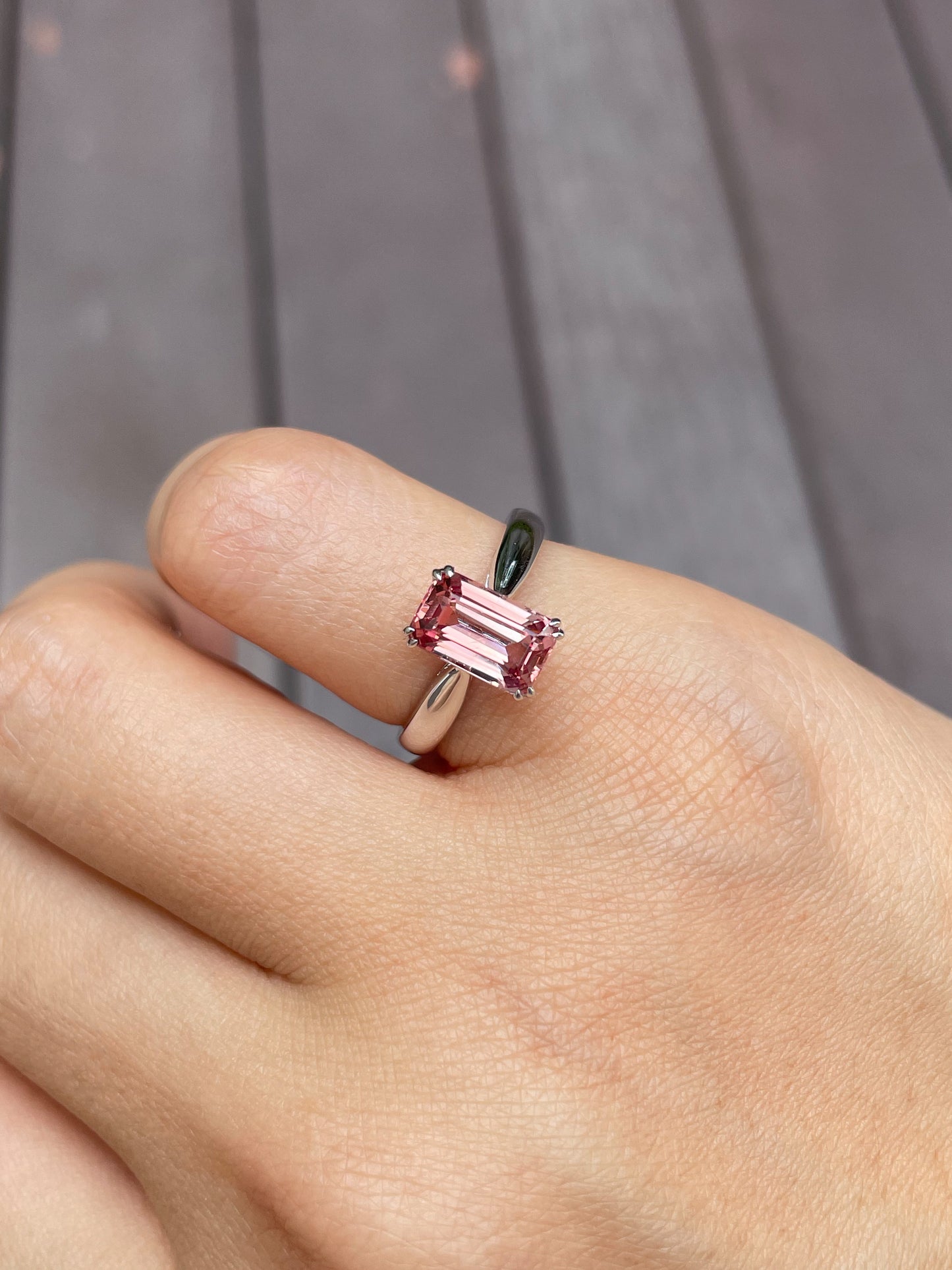 Unheated Orangy Pink Spinel Ring - 1.95CT (NJR055)
