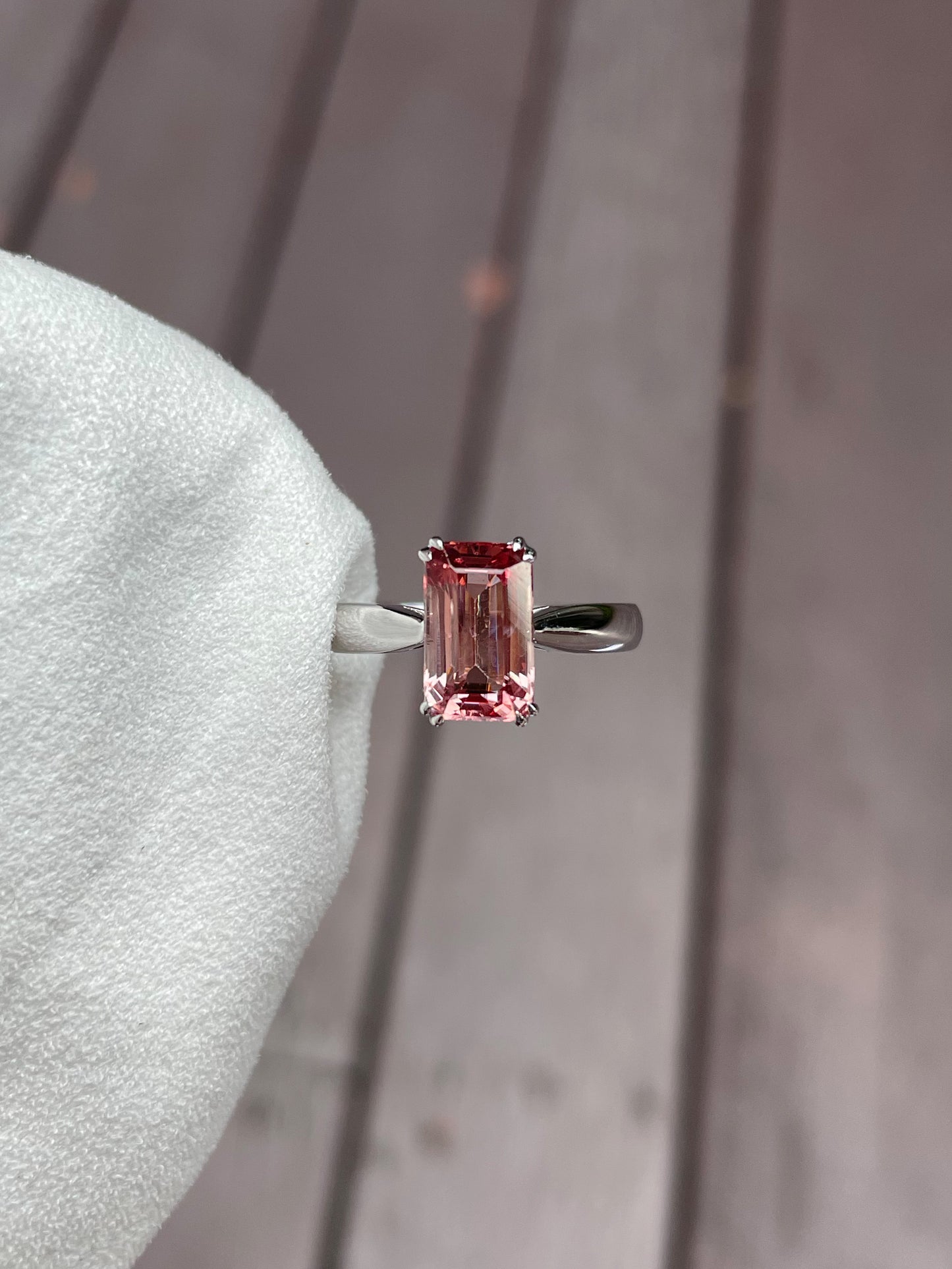 Unheated Orangy Pink Spinel Ring - 1.95CT (NJR055)