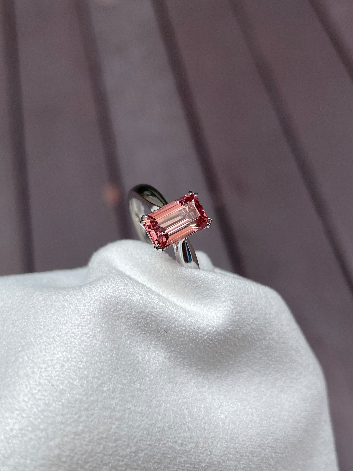 Unheated Orangy Pink Spinel Ring - 1.95CT (NJR055)