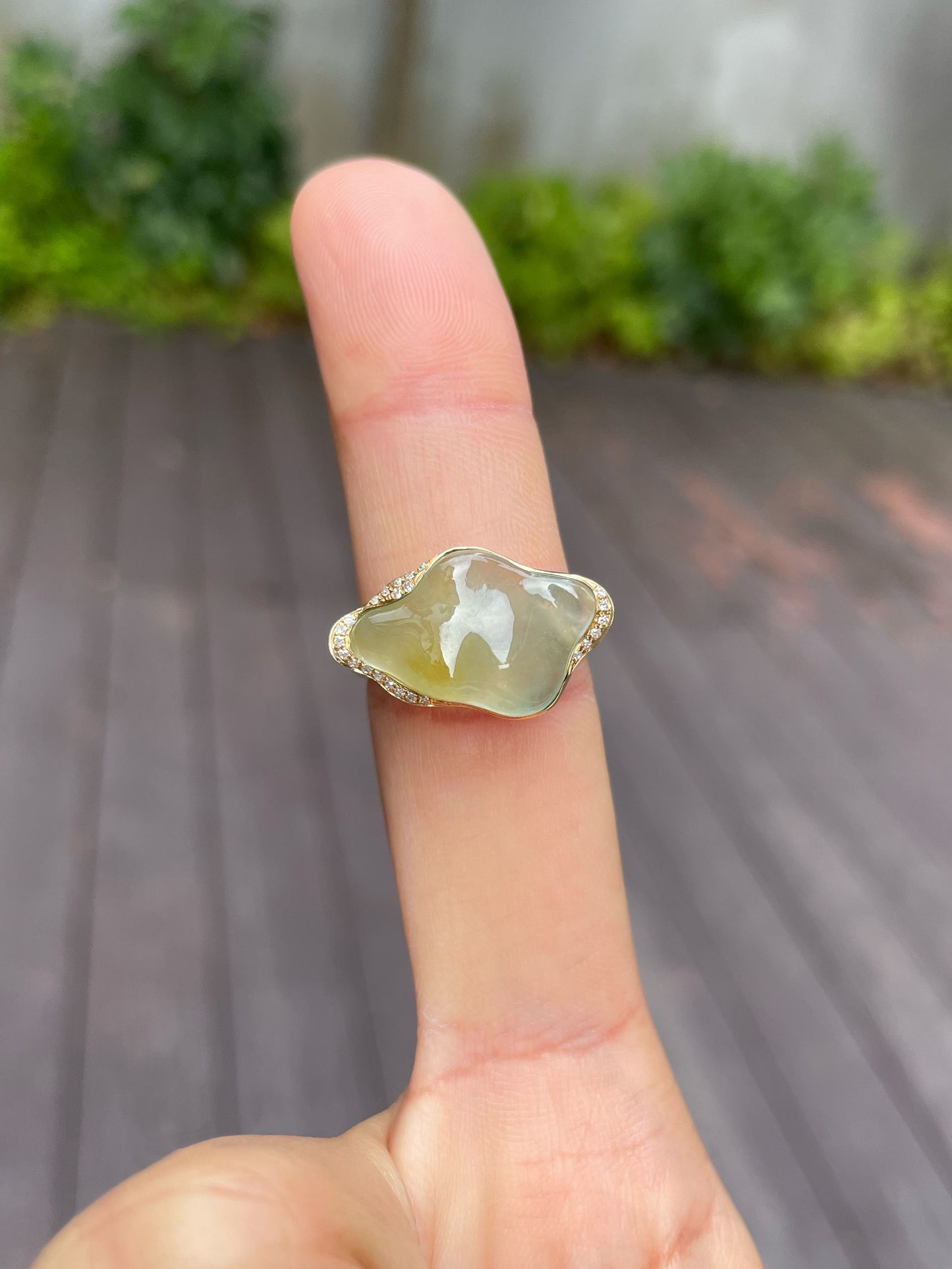 Icy Yellow Jade Ring (NJR107)