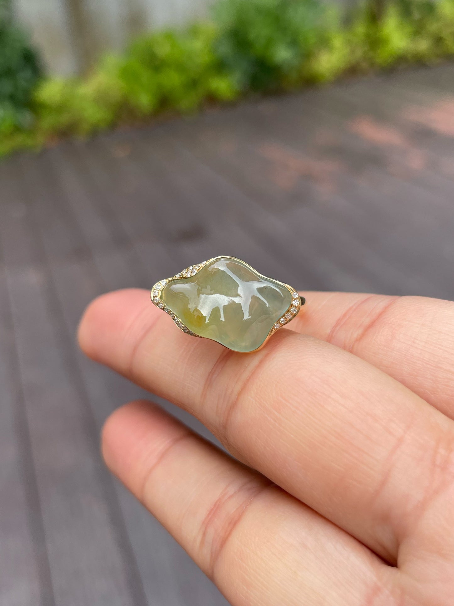 Icy Yellow Jade Ring (NJR107)
