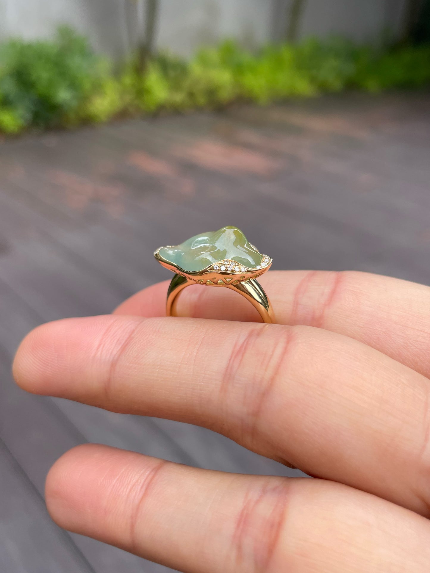 Icy Yellow Jade Ring (NJR107)