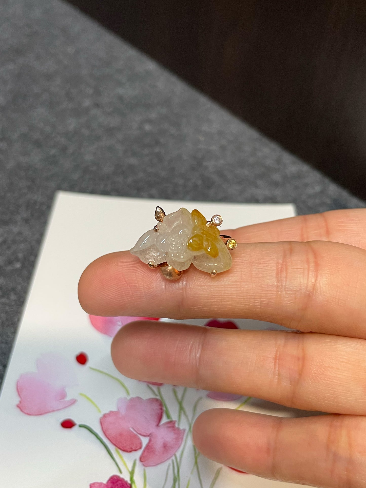 Yellow Jade Ring (NJR110)