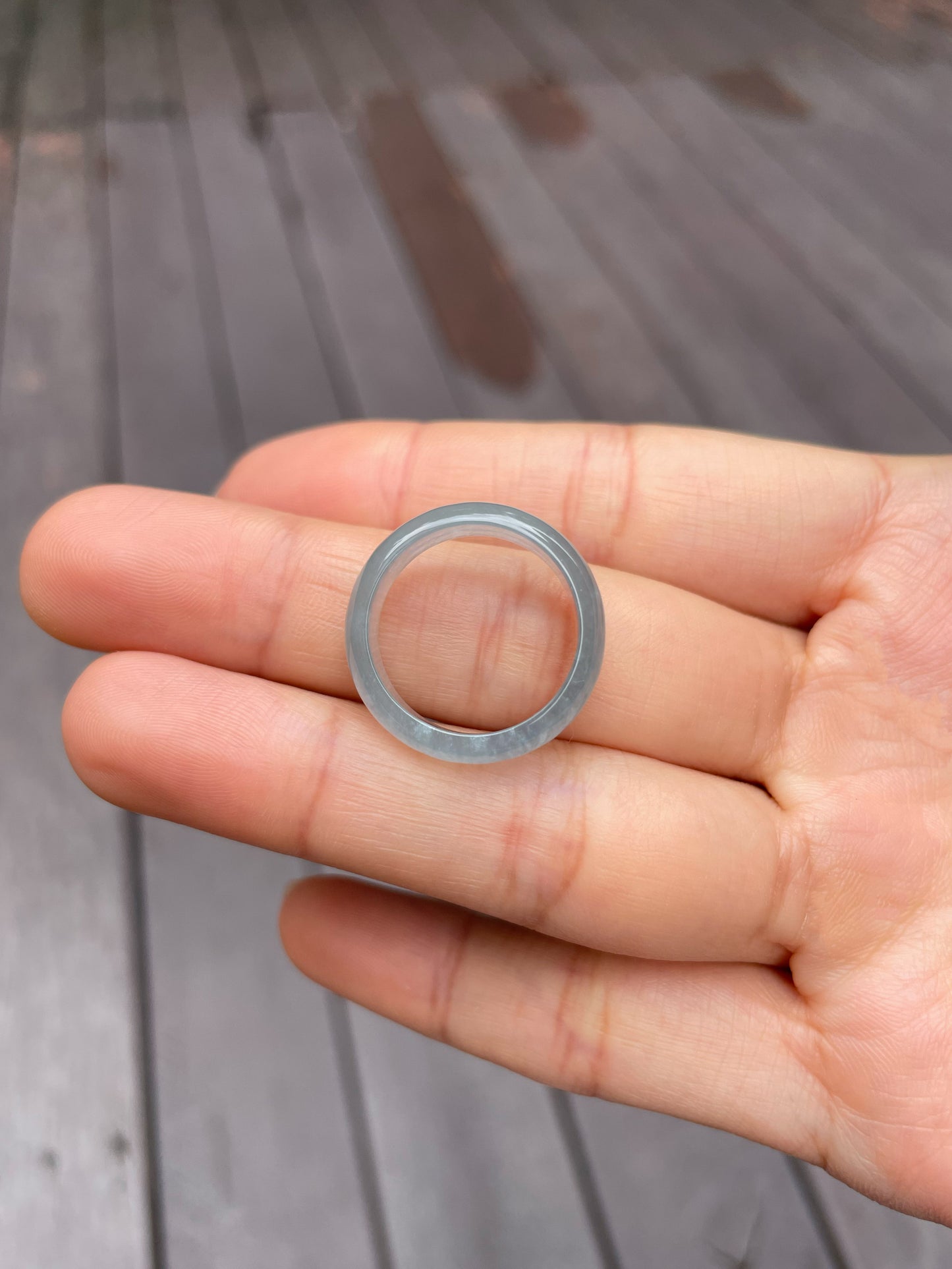 Icy Blue Jade Abacus Ring | HK 16.5 (NJR111)