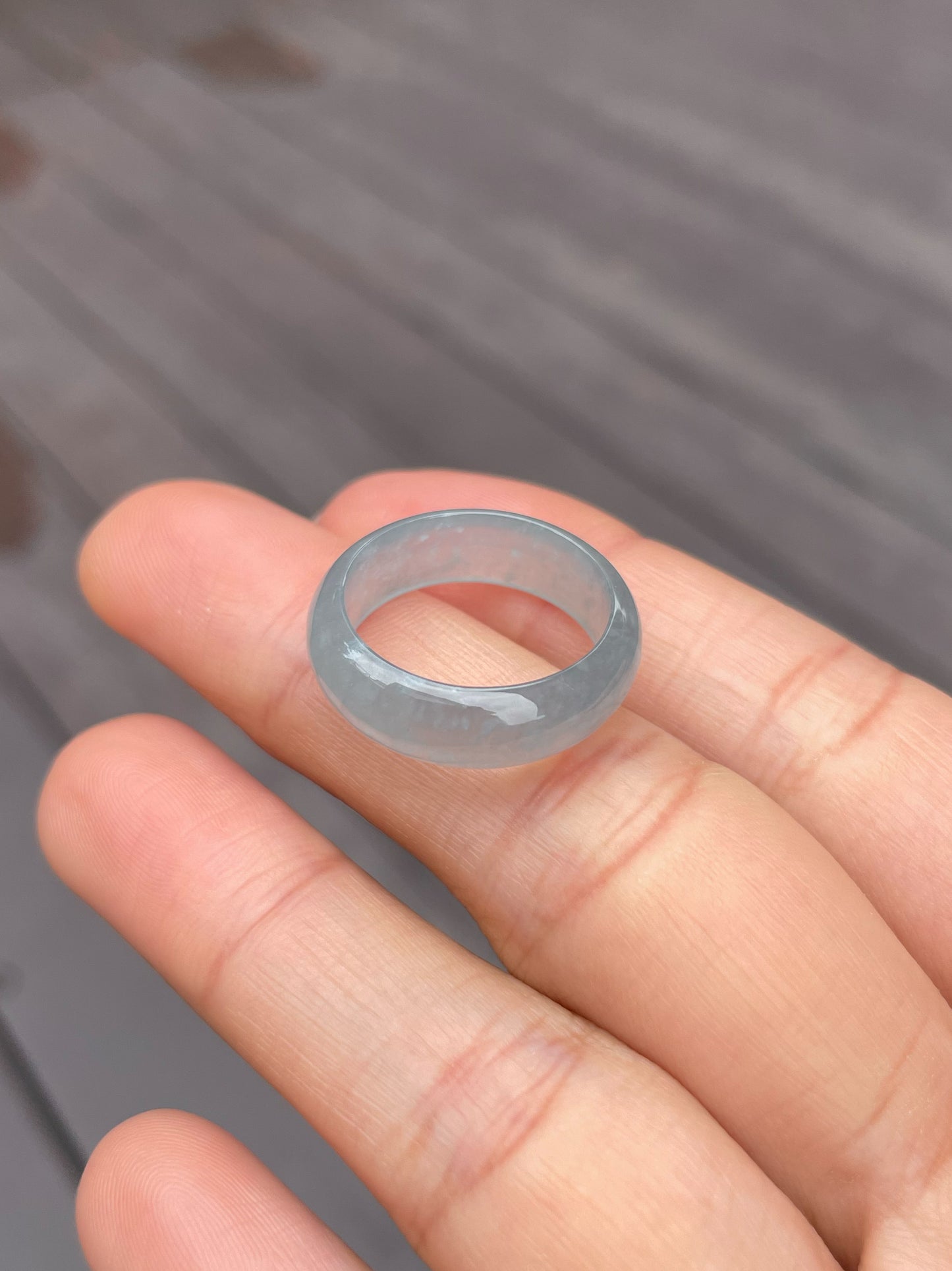 Icy Blue Jade Abacus Ring | HK 16.5 (NJR111)