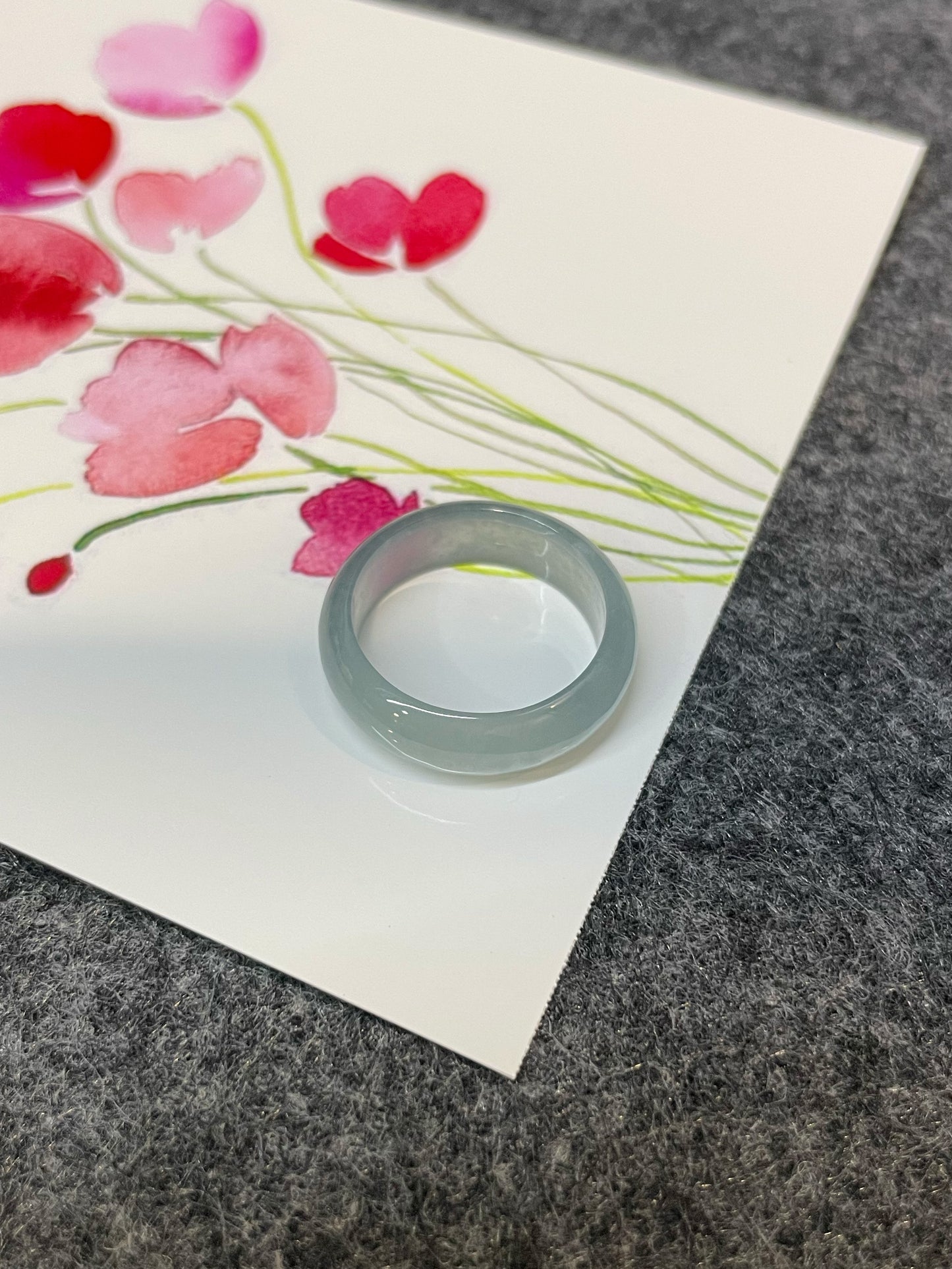 Icy Blue Jade Abacus Ring | HK 16.5 (NJR111)