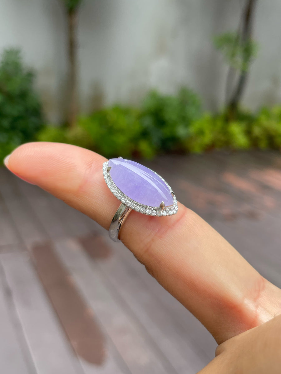 Lavender Jade Ring Marquise (NJR112) New Jade
