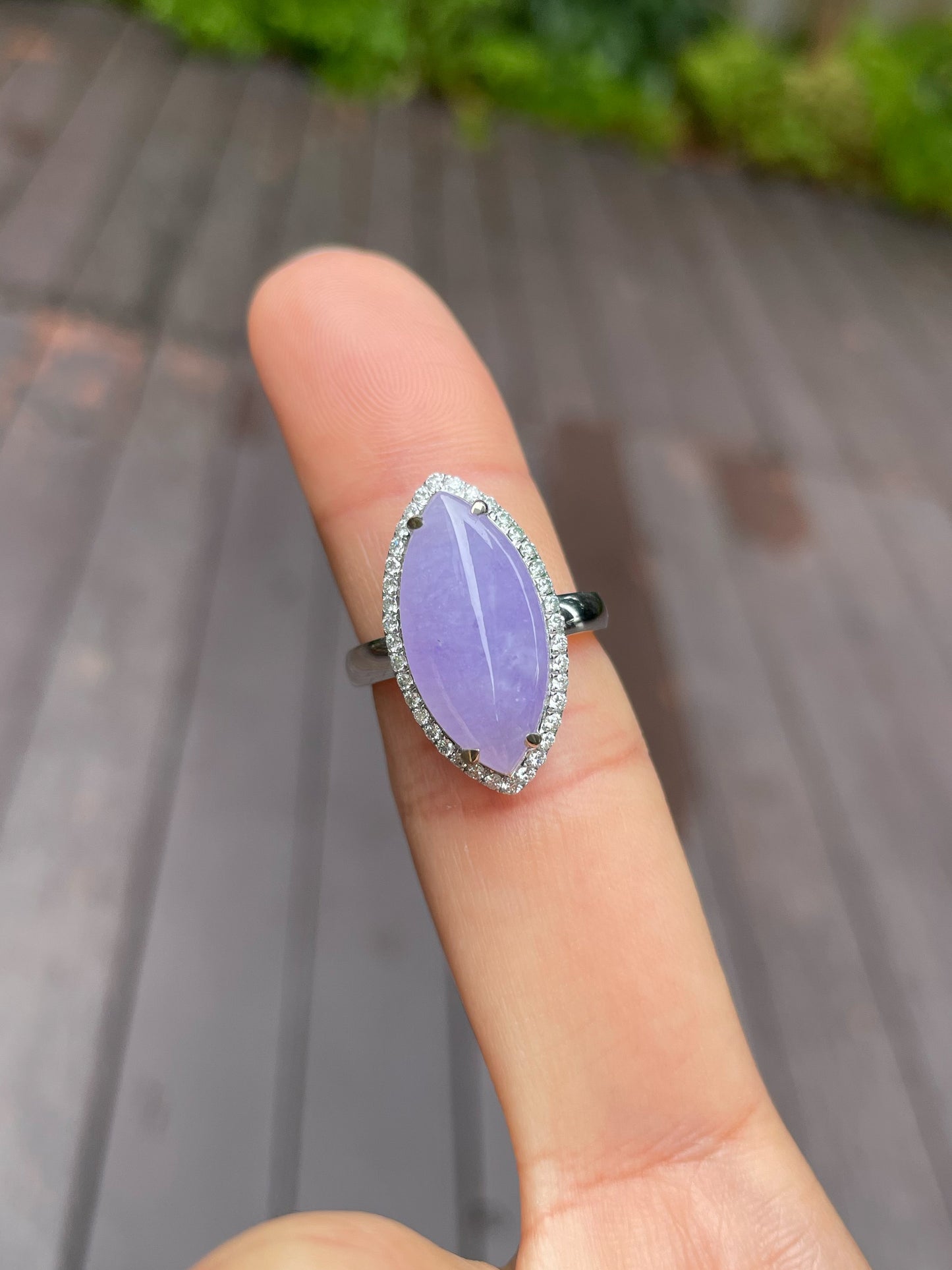 Lavender Jade Ring - Marquise (NJR112)