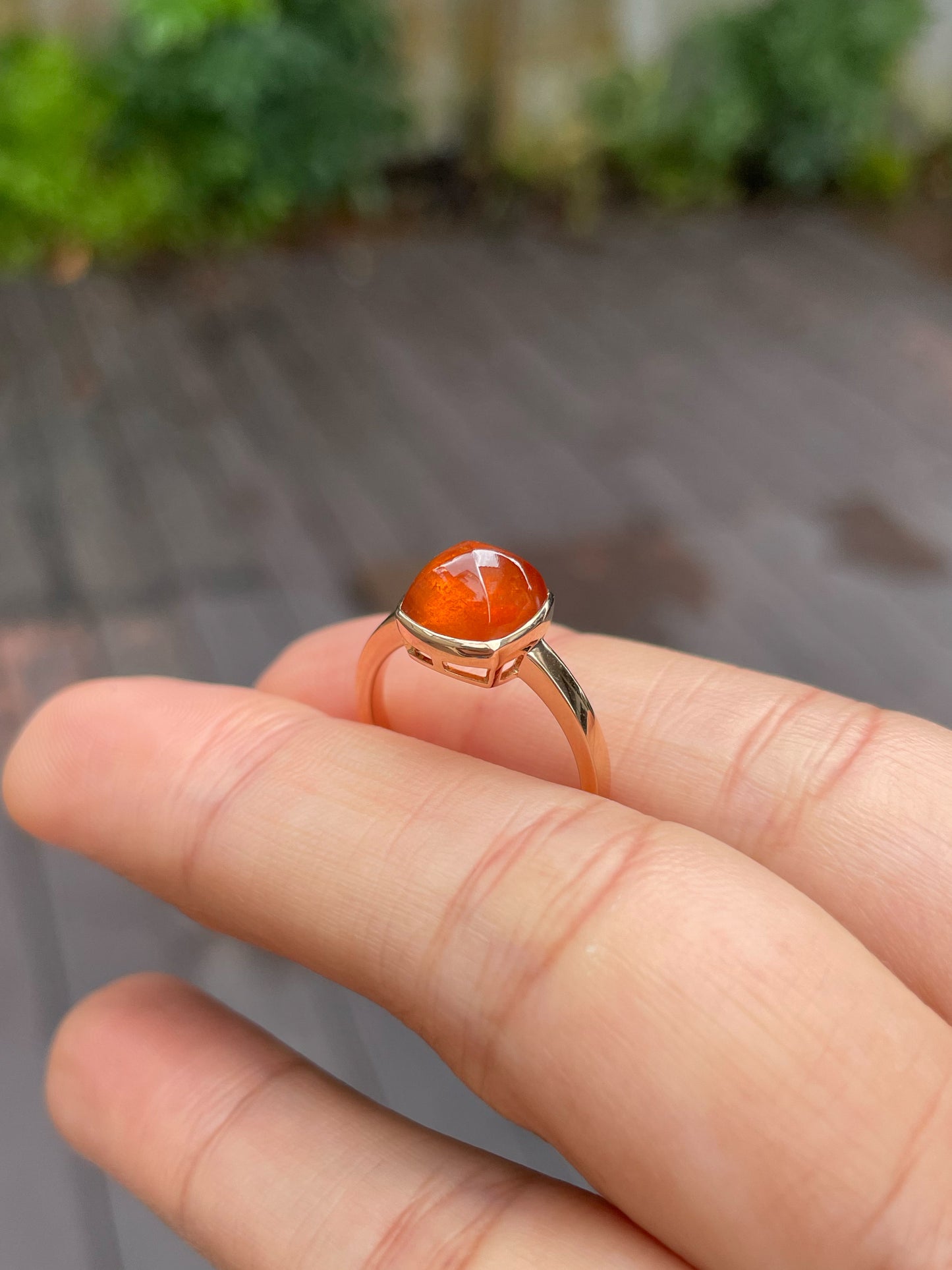 Sugarloaf Rings - Orange Spessartite & Pink Tourmaline (NJR131)