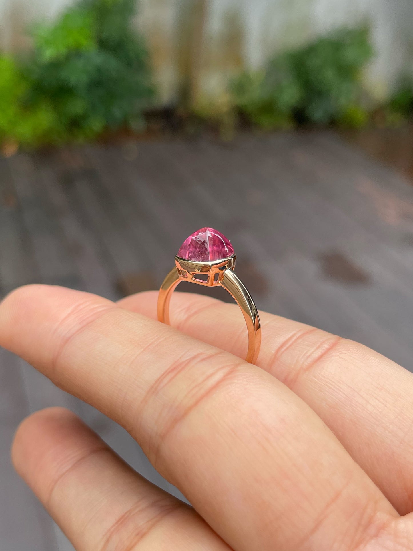 Sugarloaf Rings - Orange Spessartite & Pink Tourmaline (NJR131)