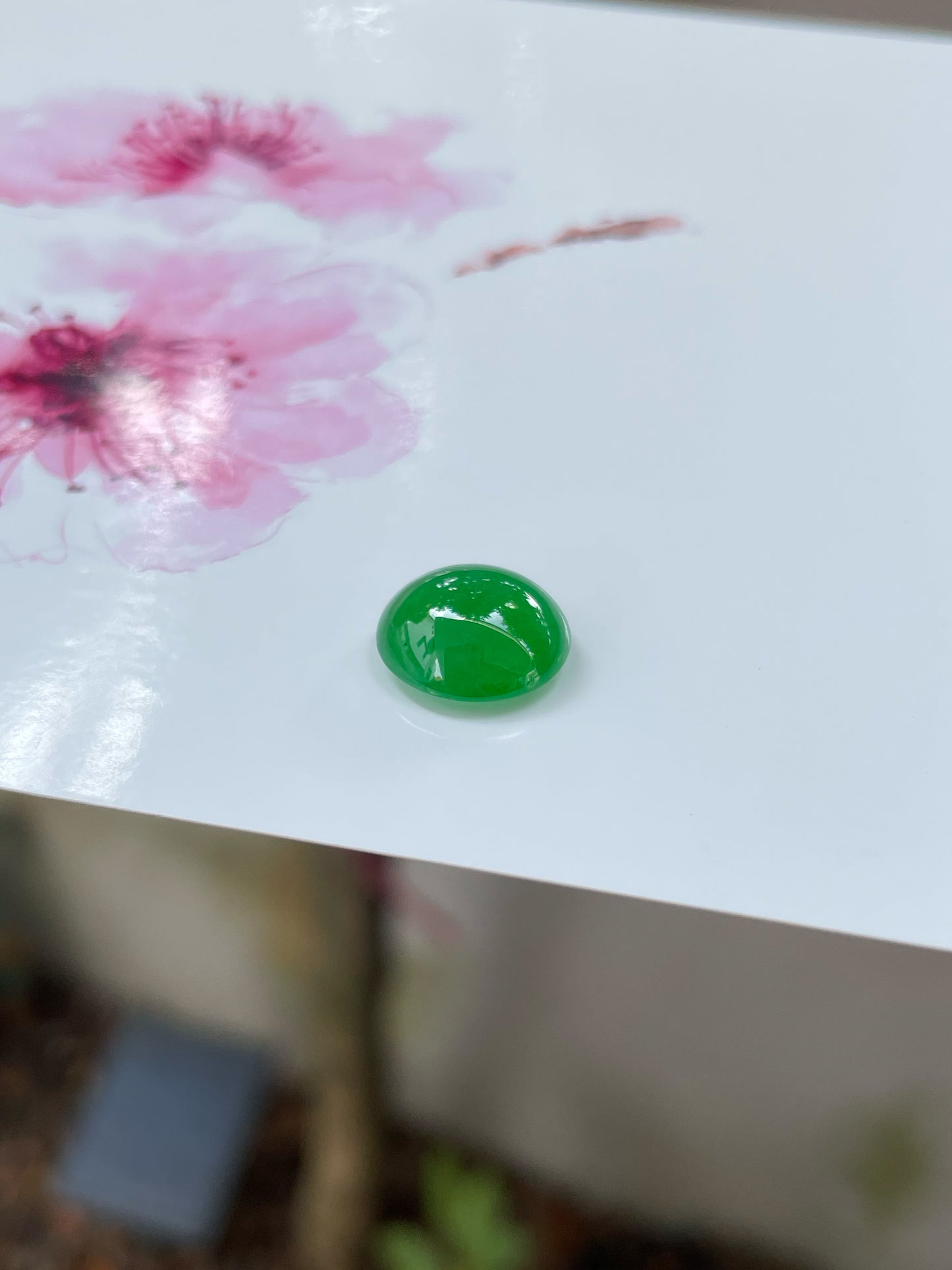 Green Jade Cabochon Ring / Pendant (NJR148)