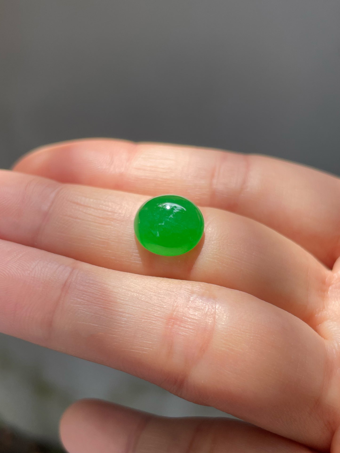 Green Jade Cabochon Ring / Pendant (NJR148)