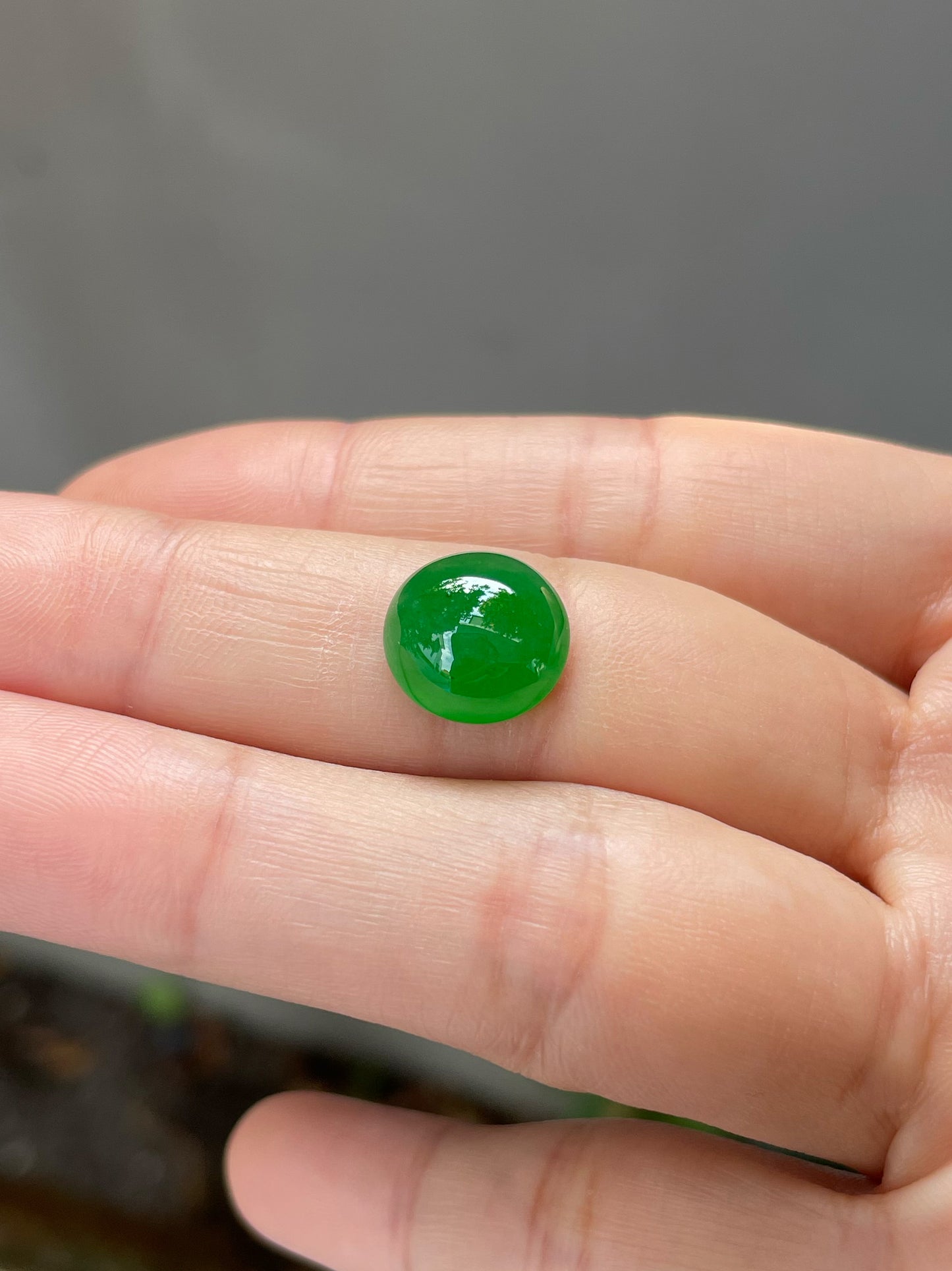 Green Jade Cabochon Ring / Pendant (NJR148)