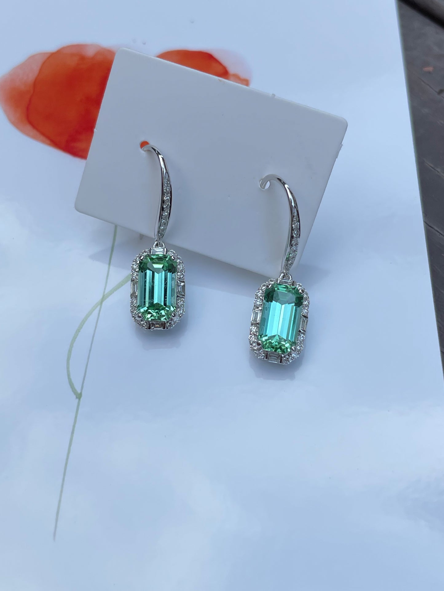 Mint Tourmaline Ring + Earrings (NJS005)