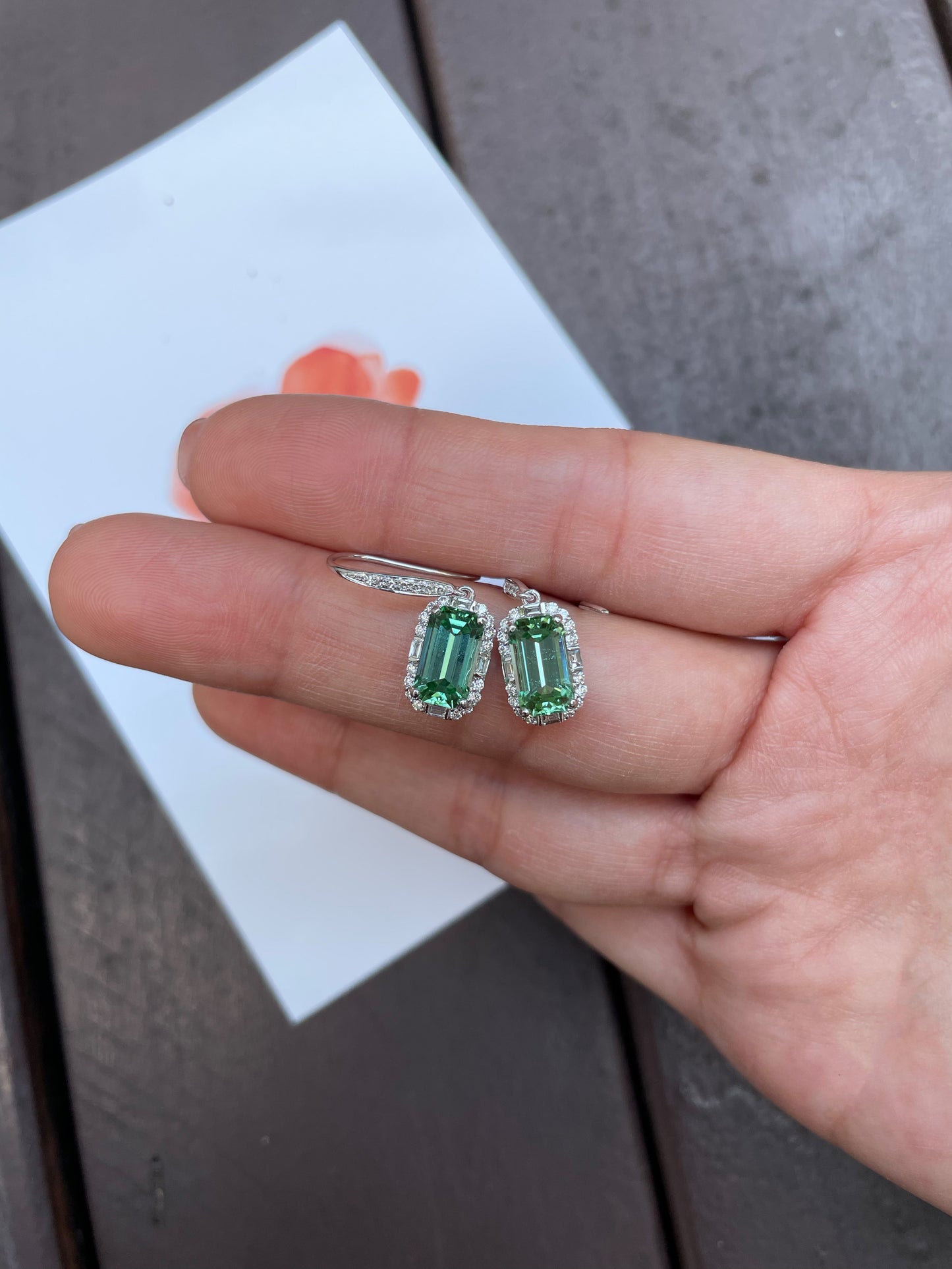 Mint Tourmaline Ring + Earrings (NJS005)