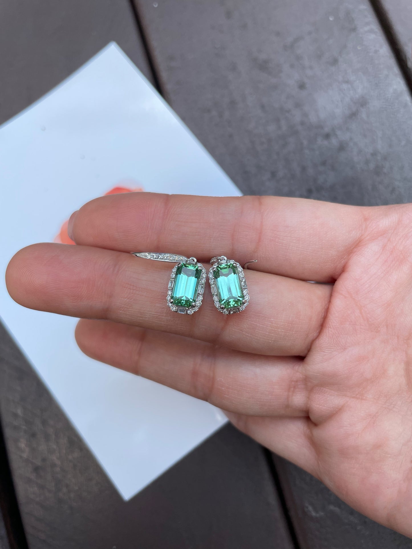 Mint Tourmaline Ring + Earrings (NJS005)
