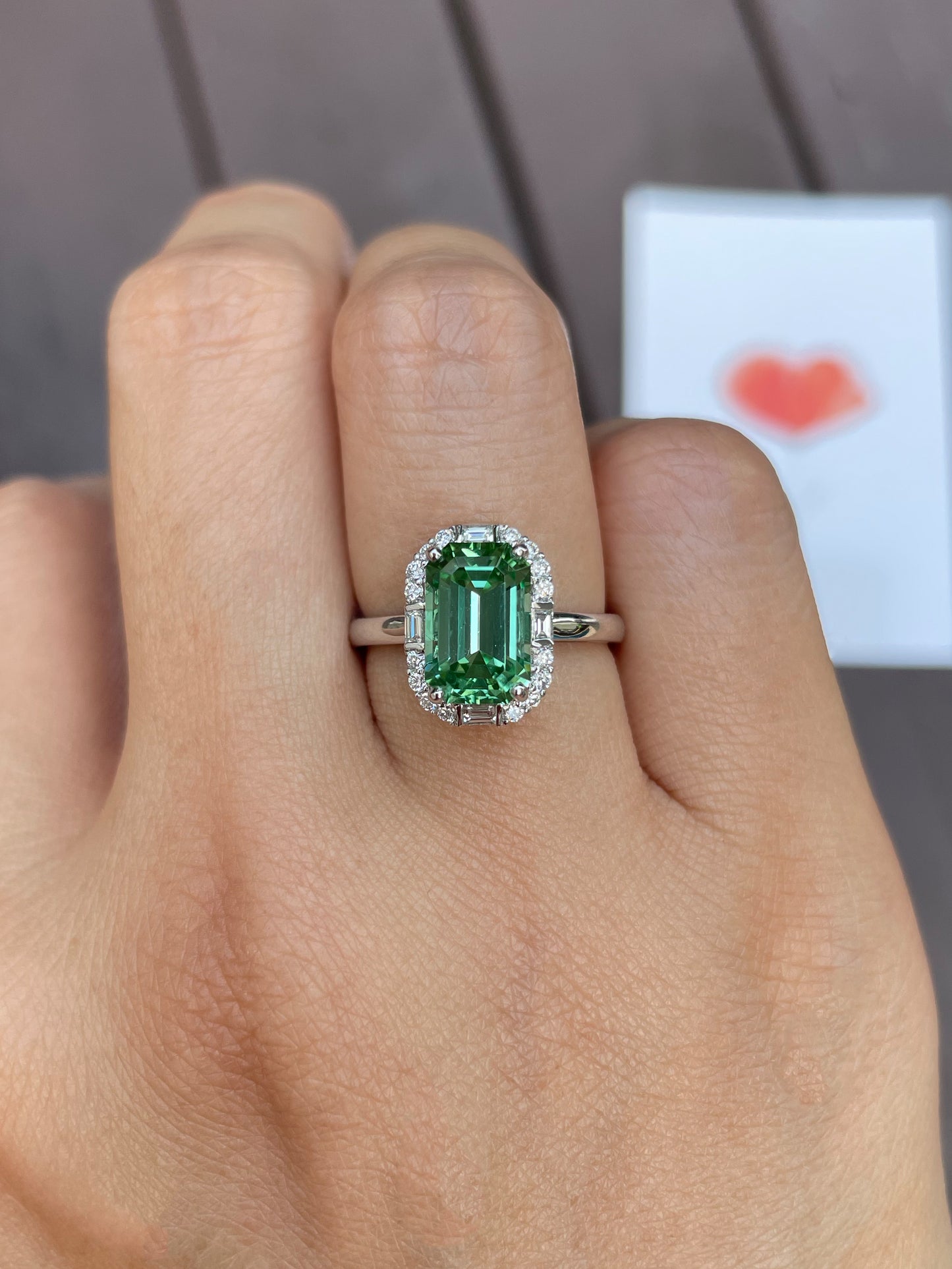 Mint Tourmaline Ring + Earrings (NJS005)
