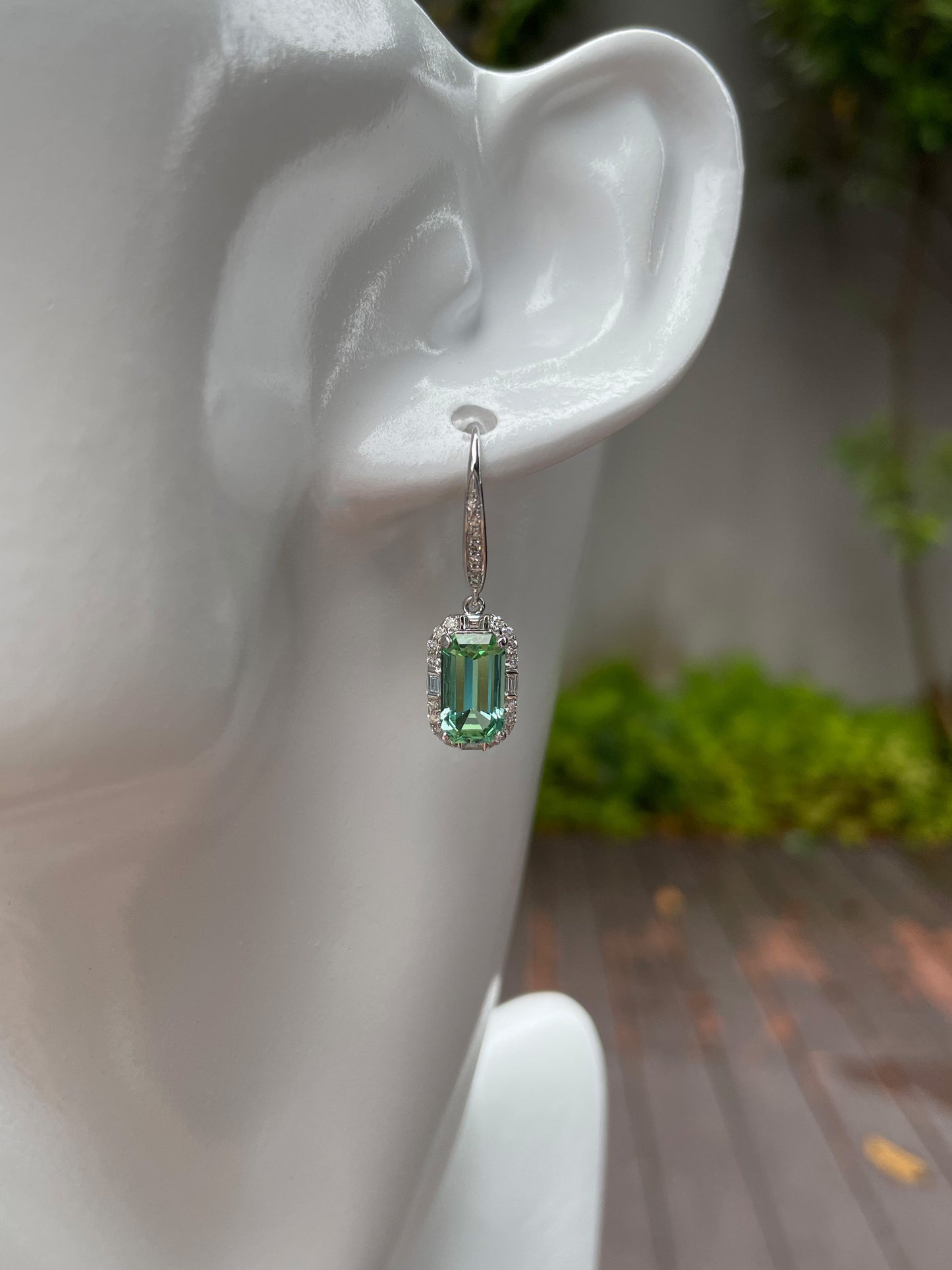 Mint Tourmaline Ring + Earrings (NJS005)