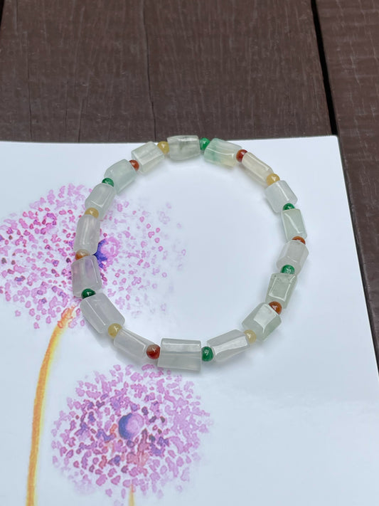 Jadeite Bracelet - Irregular Cubes (NJBA012)