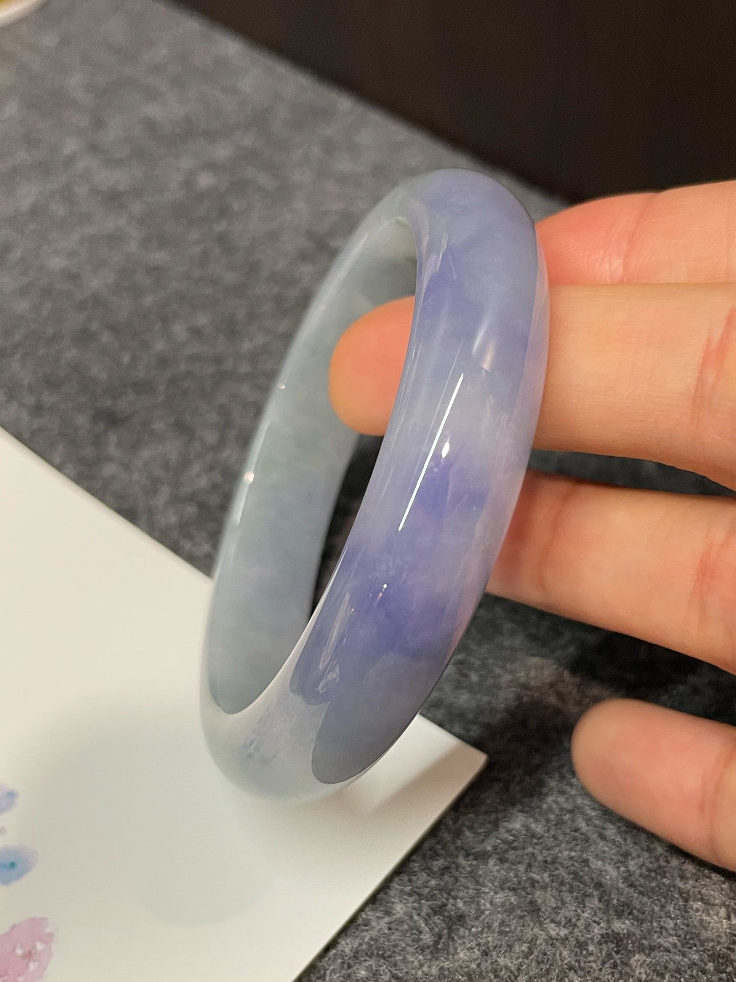 Lavender Jadeite Bangle | 56mm (NJBA013)