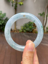 Load image into Gallery viewer, Light Blue Jade Bangle | 55mm (NJBA023)
