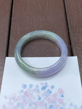 Load image into Gallery viewer, Lavender with Bluish Green Jade Bangle | 56mm (NJBA030)

