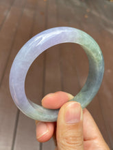 Load image into Gallery viewer, Lavender with Bluish Green Jade Bangle | 56mm (NJBA030)
